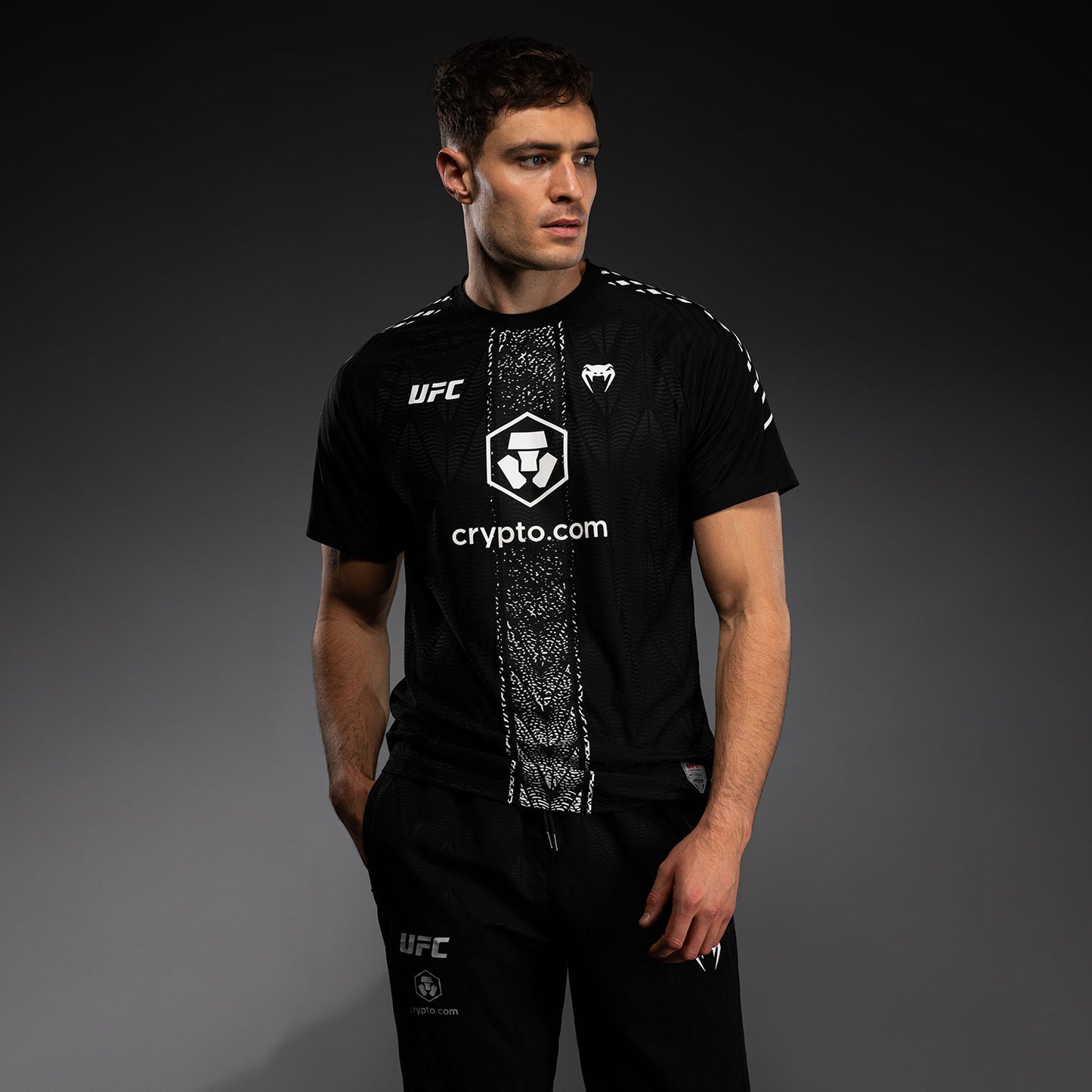 UFC Zenith by Venum Authentic Fight Night Camiseta oficial Walkout Hombre Personalizado - Negro