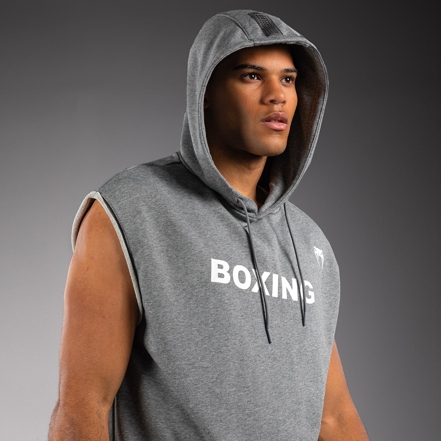 Venum Boxing VT Sudadera con Capucha Sin Mangas – Gris Jaspeado