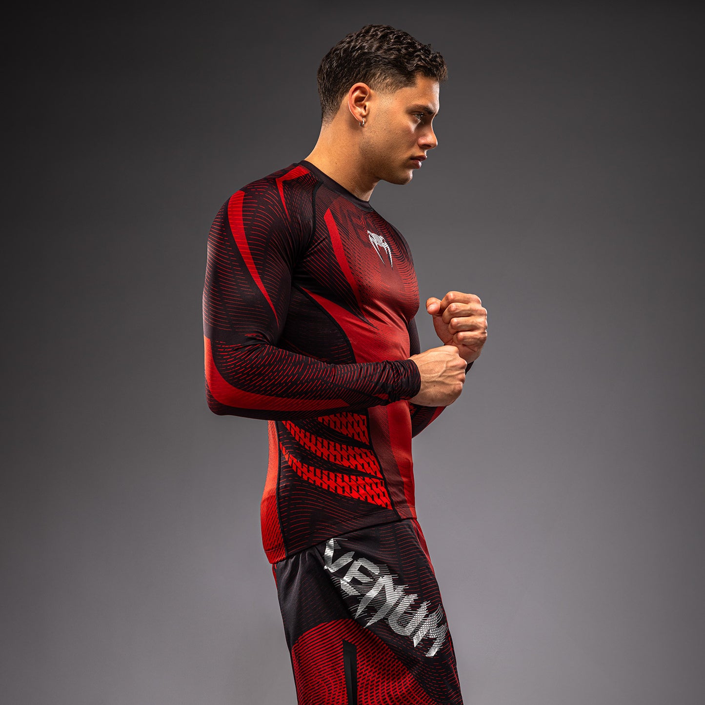 Venum Galactic 3.0 Rashguard Manga Larga - Rojo/Plata
