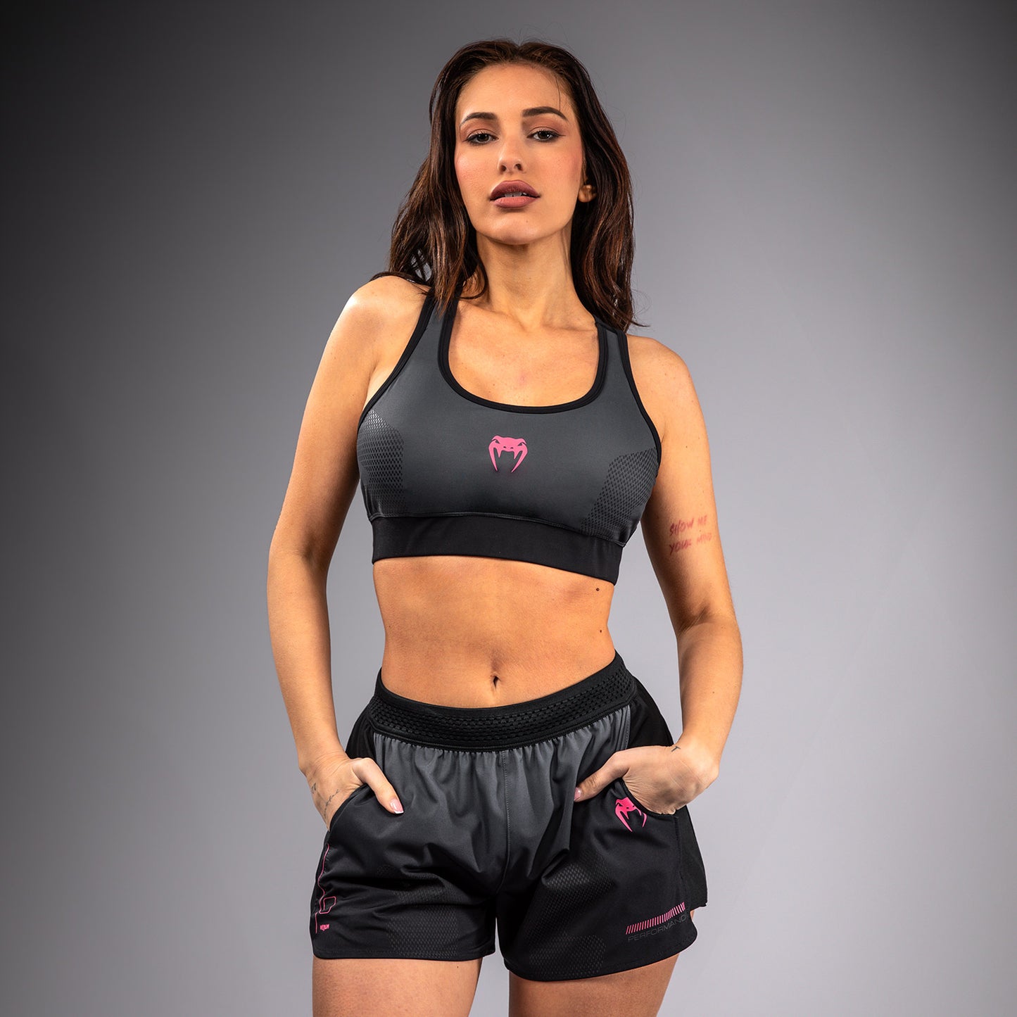 Venum Tactical XT  Sujetador deportivo - Negro/Gris Tormenta