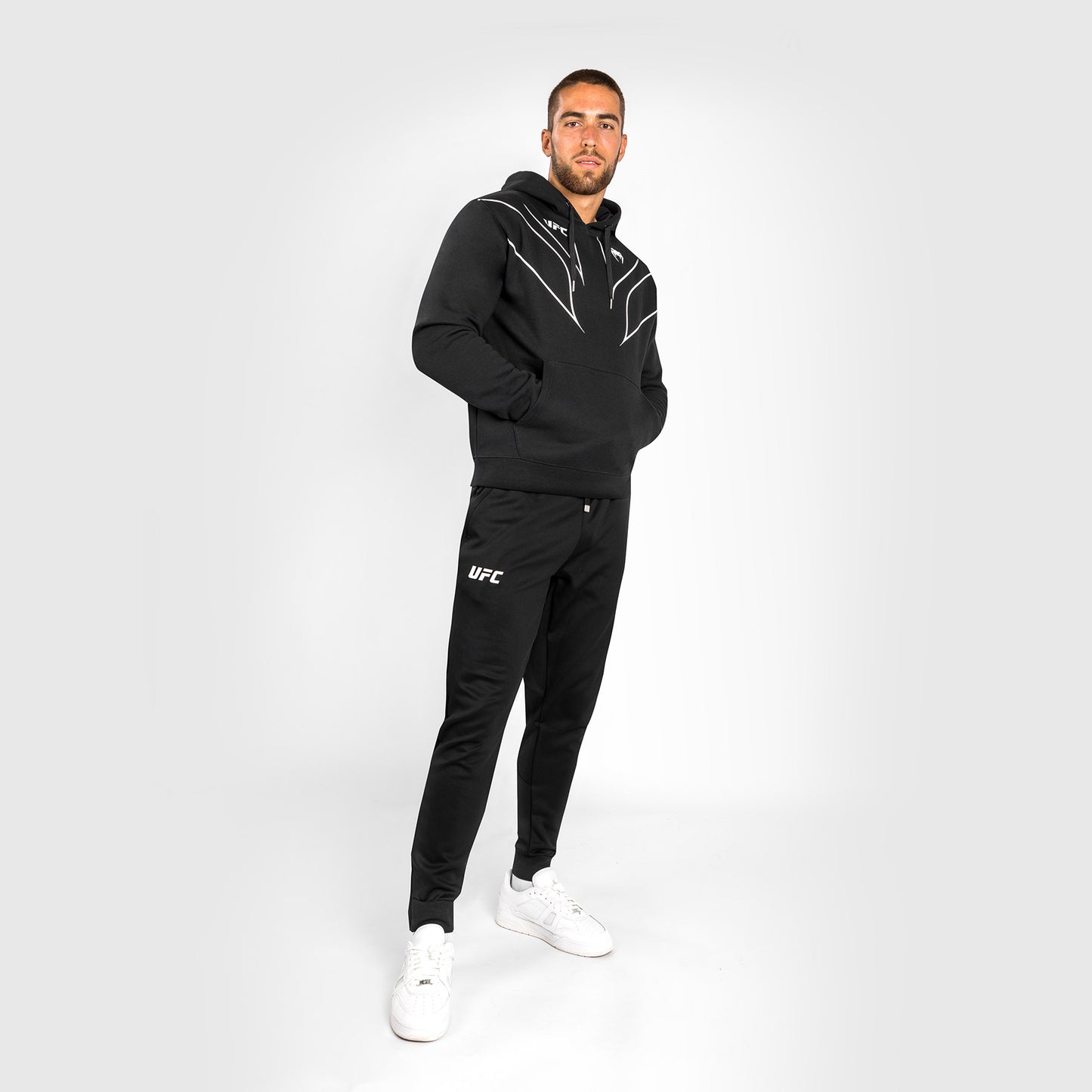 Sudadera con capucha y cremallera completa para hombre UFC Venum Replica 2.0 - Negro
