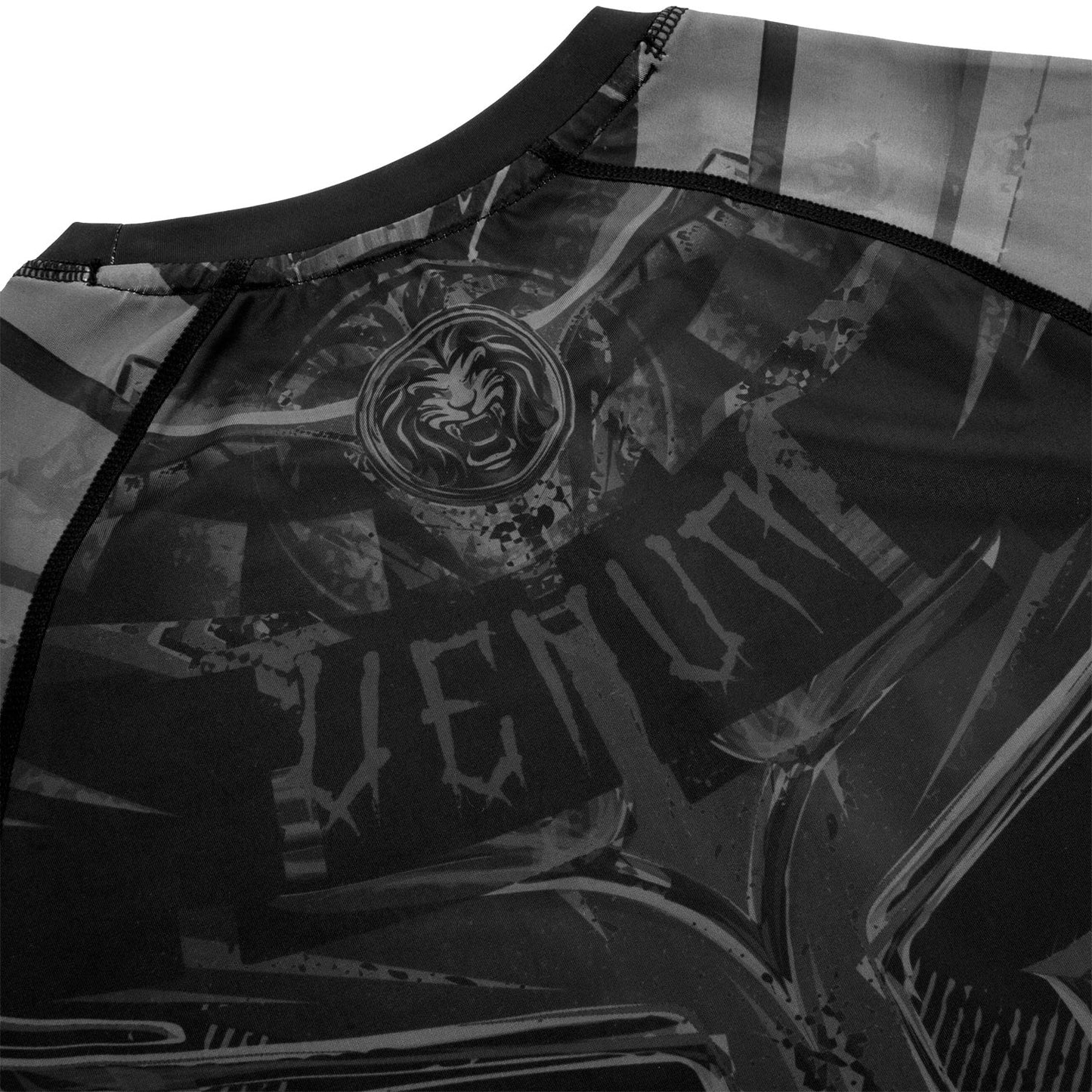 Rashguard Venum Gladiator 3.0  - Mangas Largas – Negro/Negro