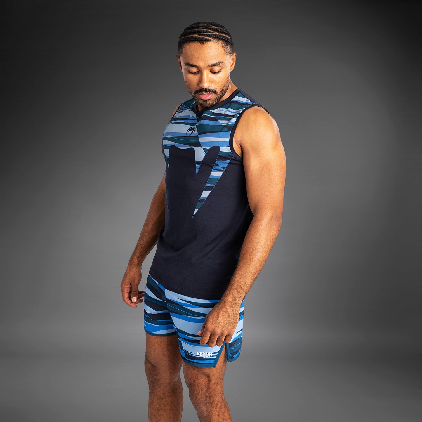 Venum Rapid Camiseta de Tirantes para Hombre - Snake Head - Azul Ámbar