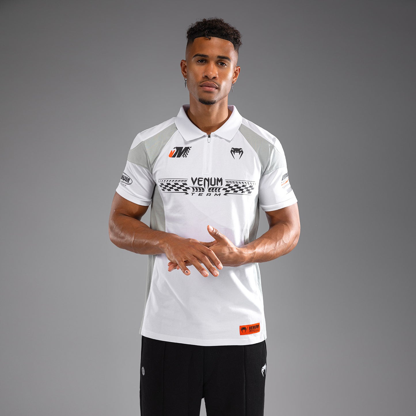 Venum Motorsport Polo de Algodón - Blanco Nieve