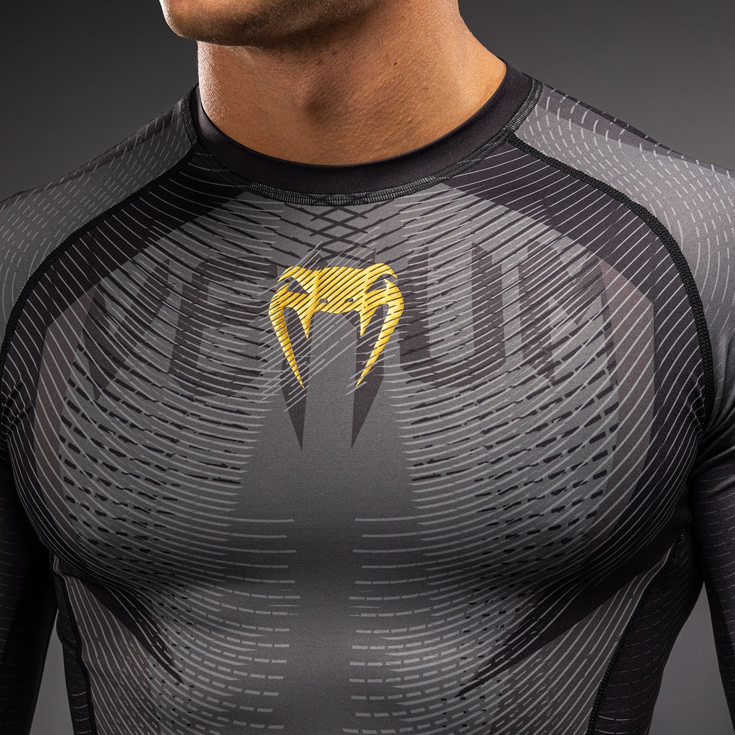Venum Galactic 3.0 Rashguard Manga Larga - Negro/Oro