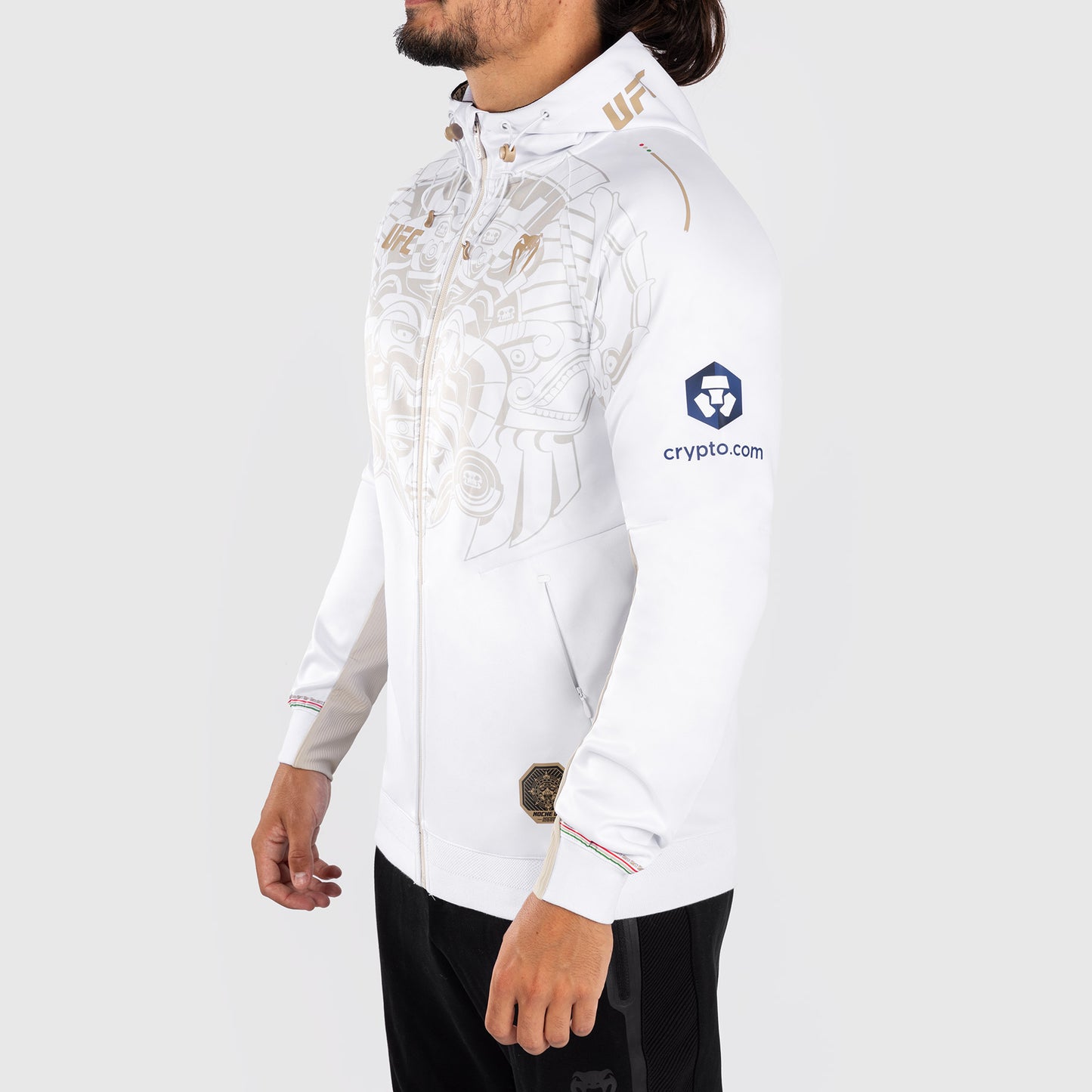 Noche UFC by Venum Authentic Fight Night Sudadera con capucha para hombre - Blanco