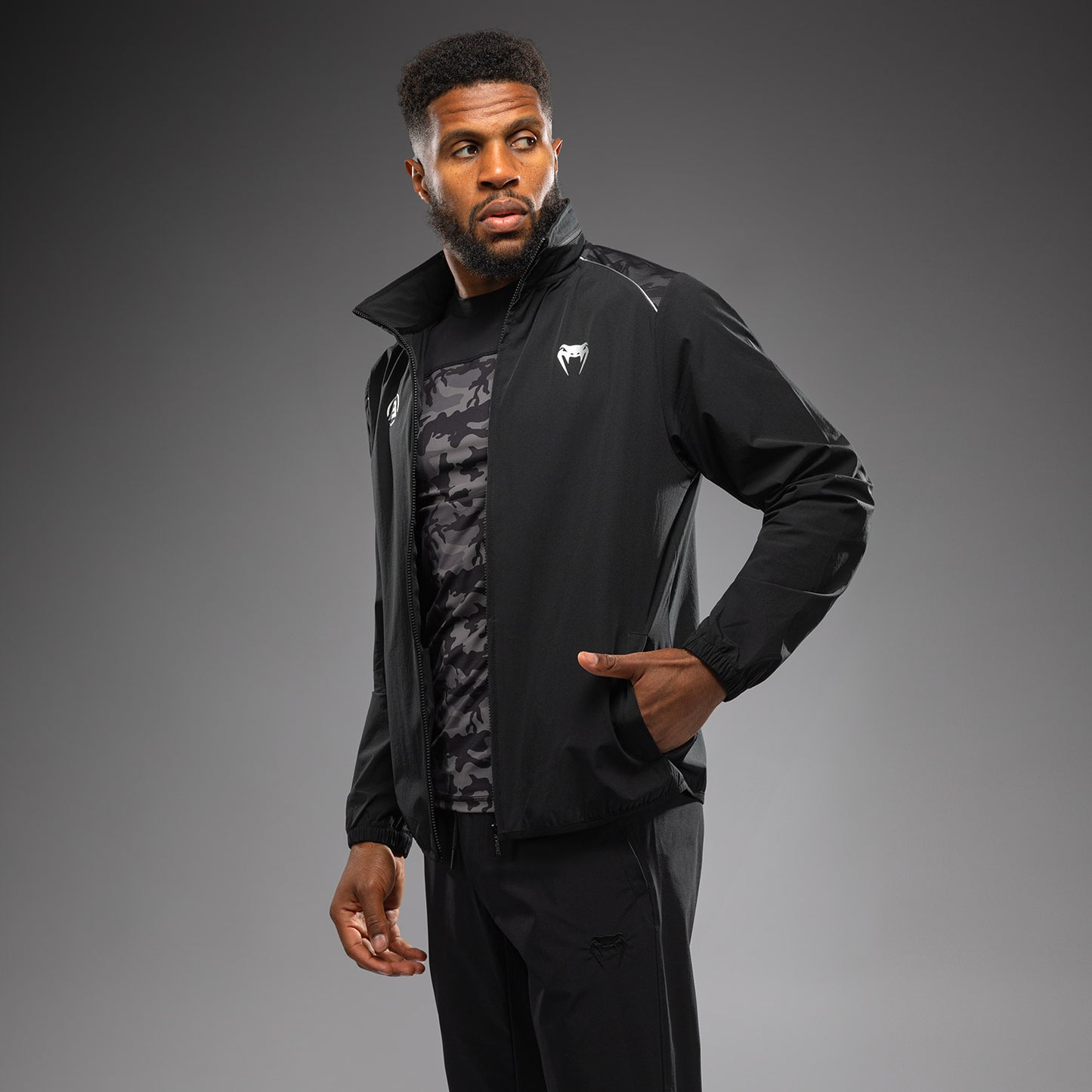Venum x Polaris Chaqueta de Pista - Negro/Gris Tormenta