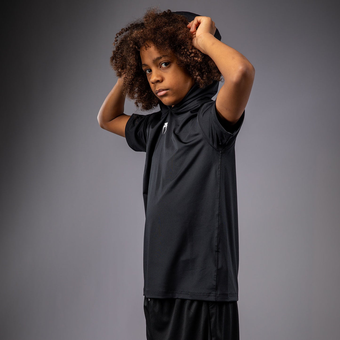 Venum Elite Sudadera Dry-Tech Manga Corta Para Niños - Negro
