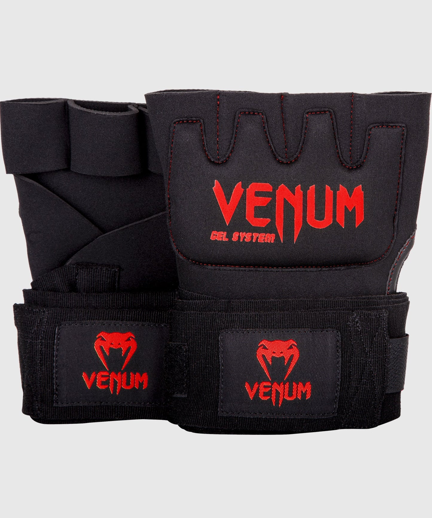 Venum Gel Kontact Guante Venda - Negro/Rojo