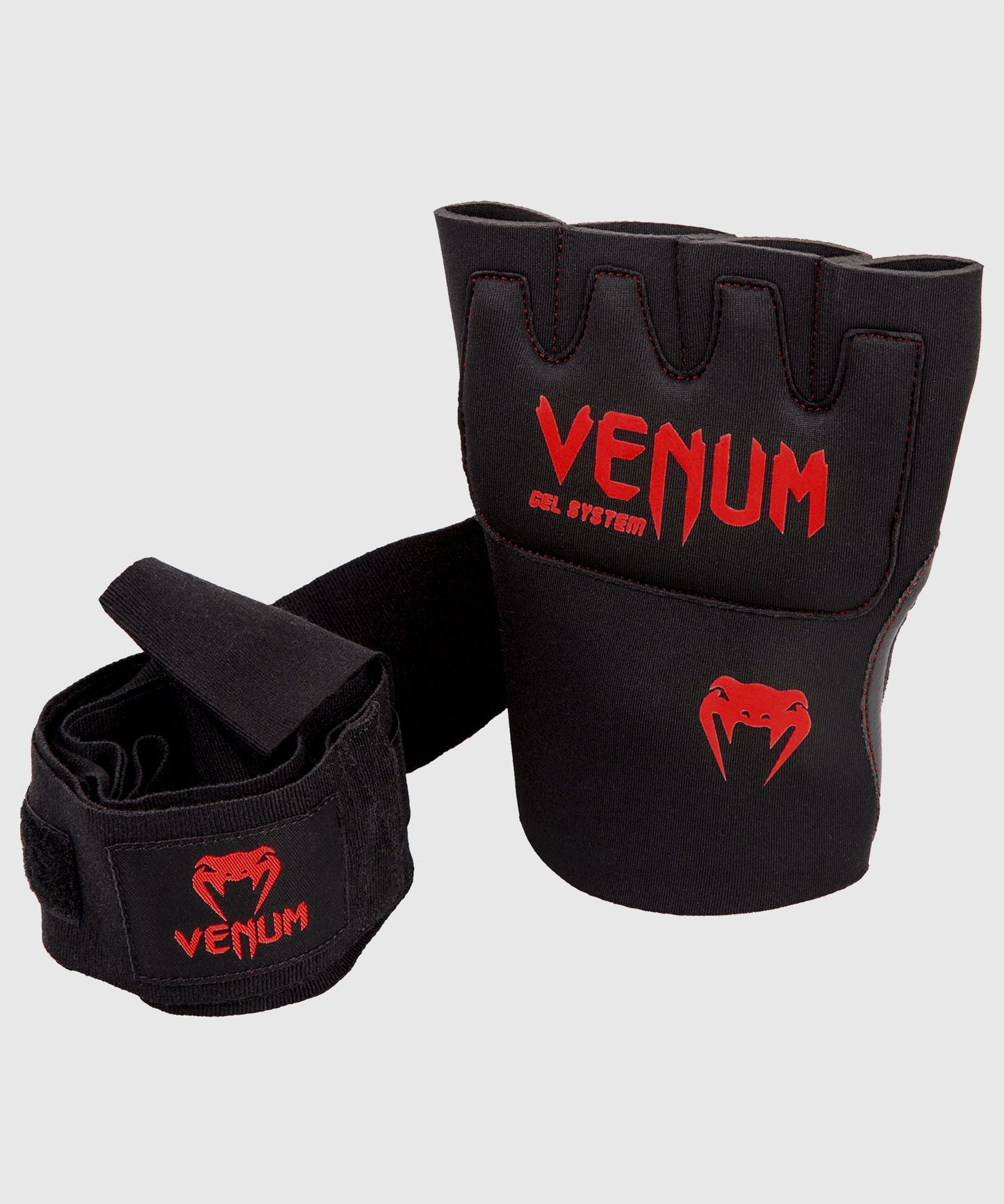 Venum Gel Kontact Guante Venda - Negro/Rojo