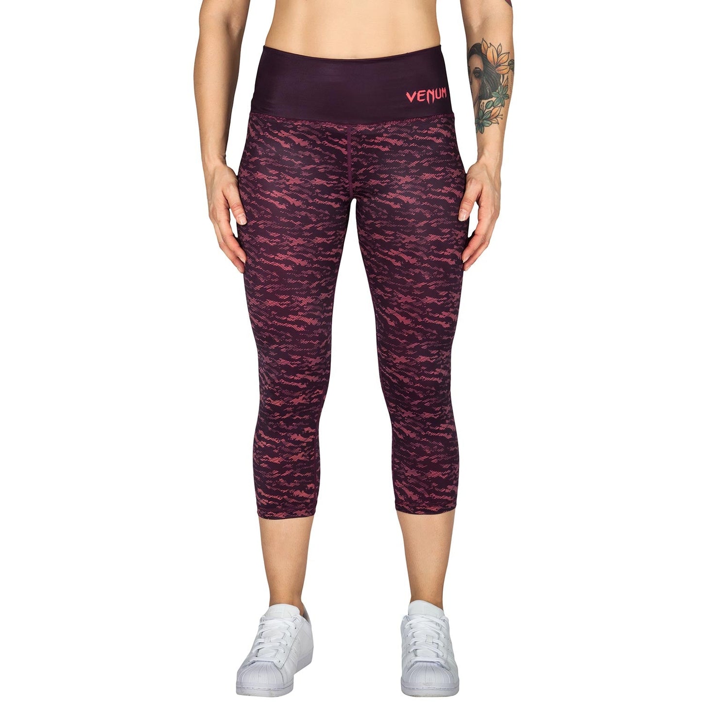 Venum Camoline Leggings  Cropped - Negro/Coral