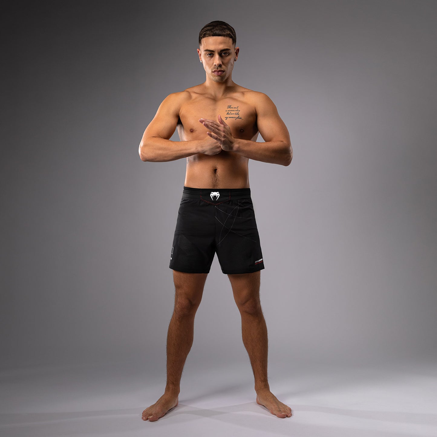 Venum Tactical XT Pantalones cortos de lucha para hombre - Negro/Rojo fuego