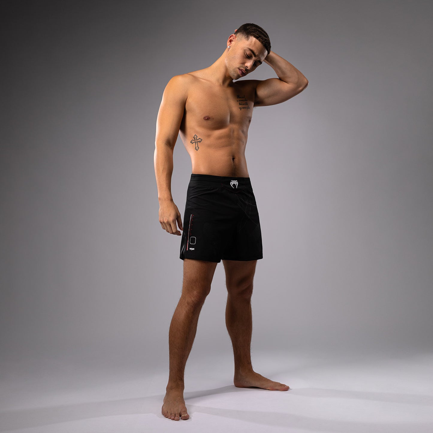 Venum Tactical XT Pantalones cortos de lucha para hombre - Negro/Rojo fuego