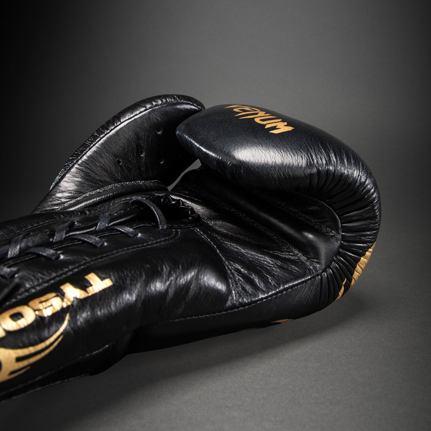 Venum Giant 2.0 Mike Tyson Pro Guantes de Boxeo con Cordones – Negro/Oro - Bolsa incluida