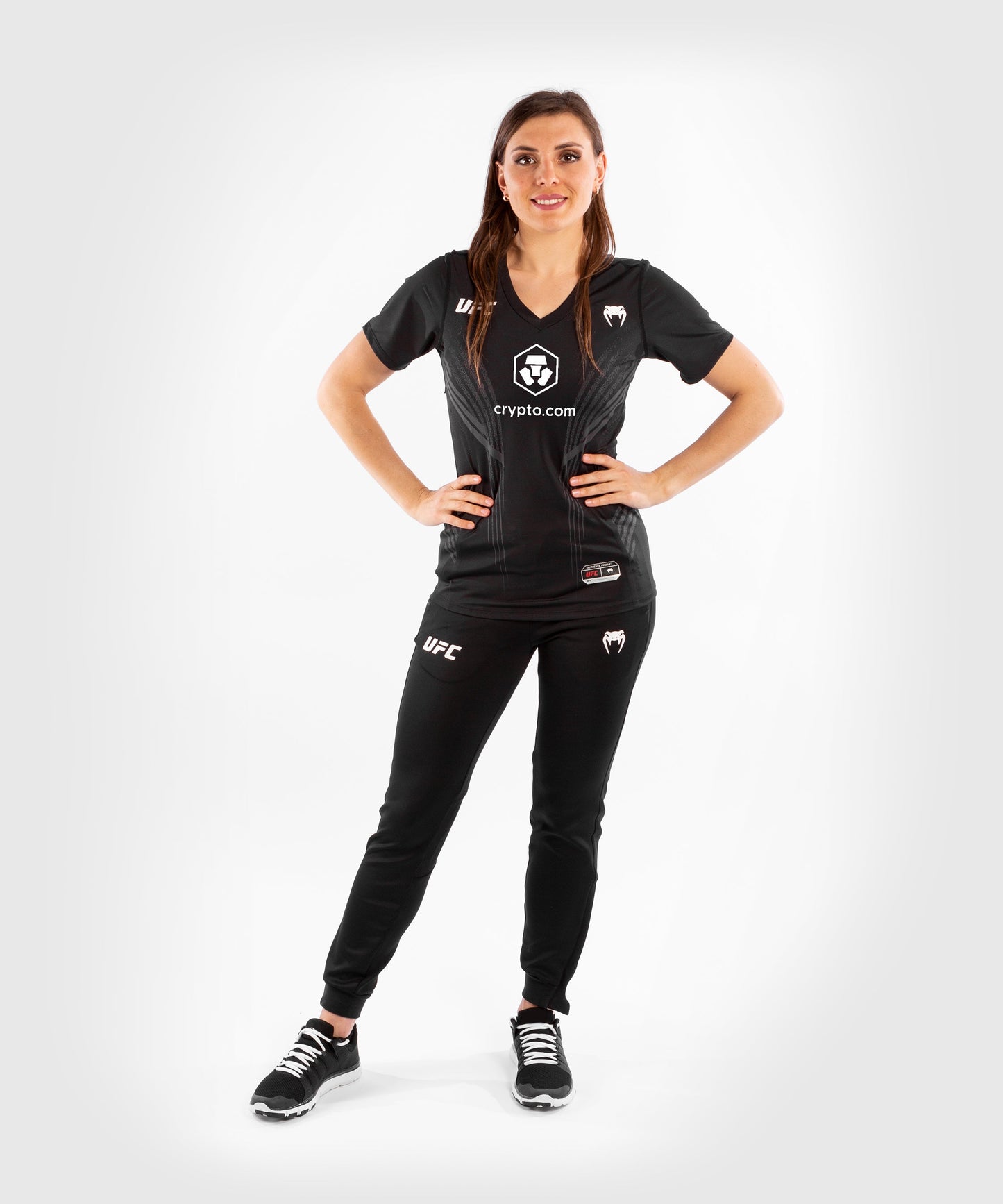 Camiseta Técnica Para Mujer UFC Venum Authentic Fight Night - Negro