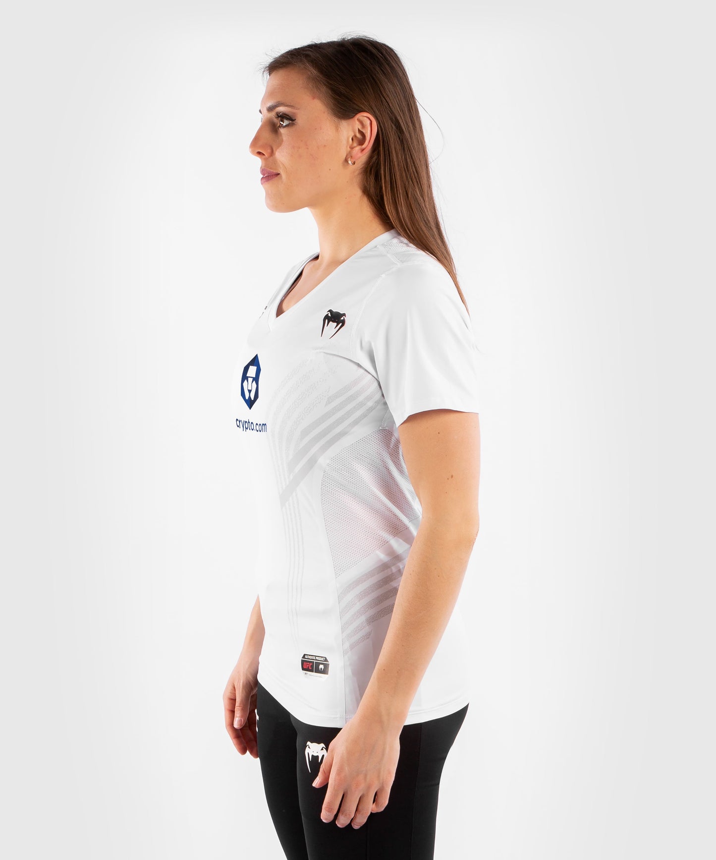 Camiseta Técnica Para Mujer UFC Venum Authentic Fight Night - Blanco