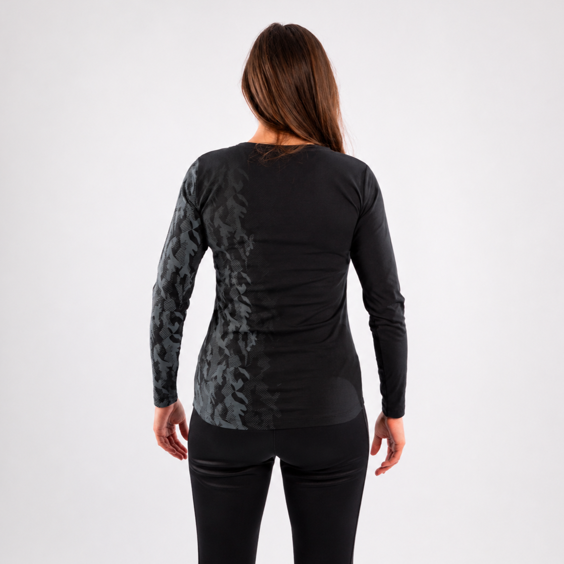 Camiseta De Algodón Manga Larga Para Mujer UFC Venum Authentic Fight Week - Negro