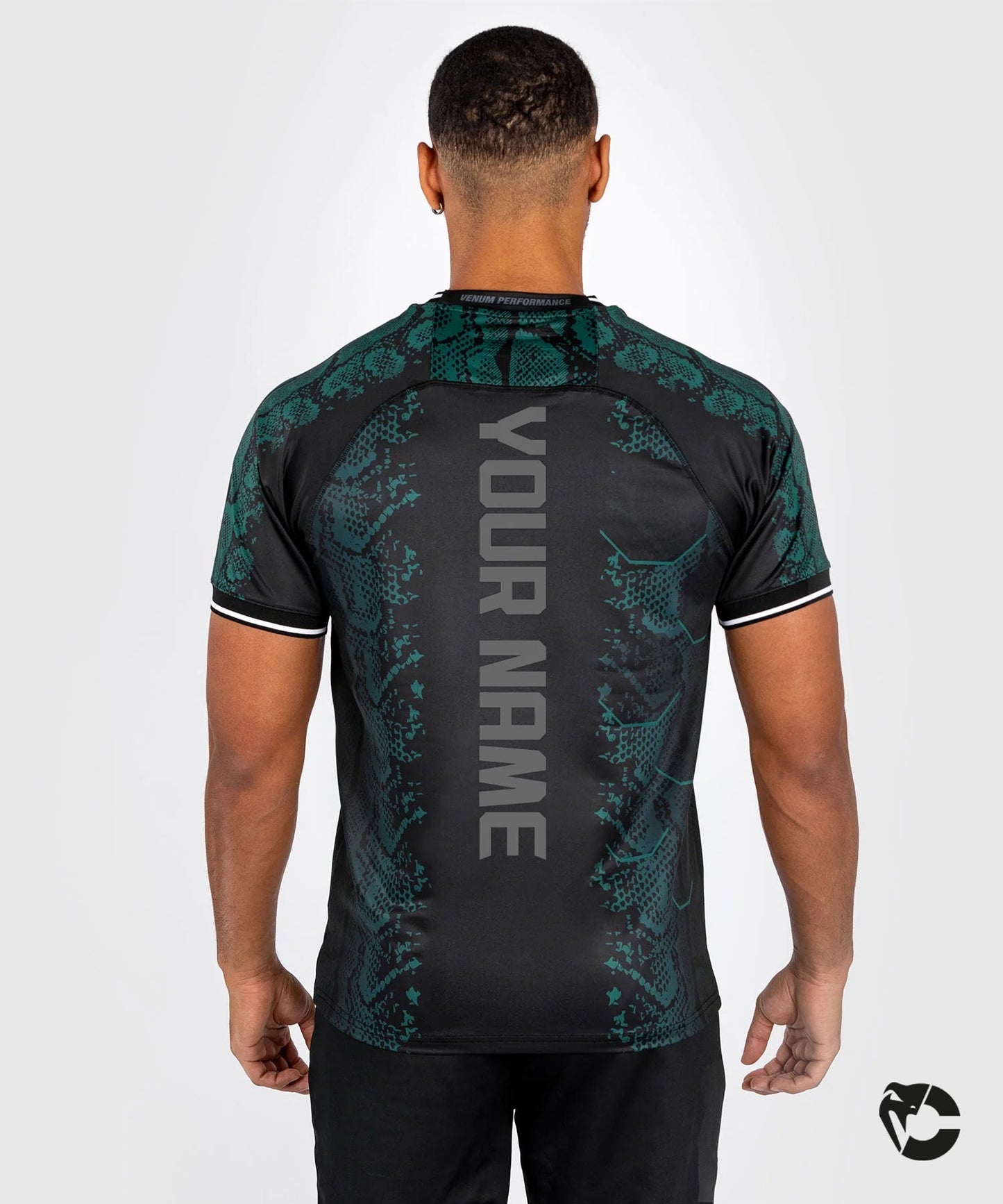 UFC Adrenaline by Venum Personalized Authentic Fight Night Camiseta de hombre - Emerald Edition - Verde/Negro