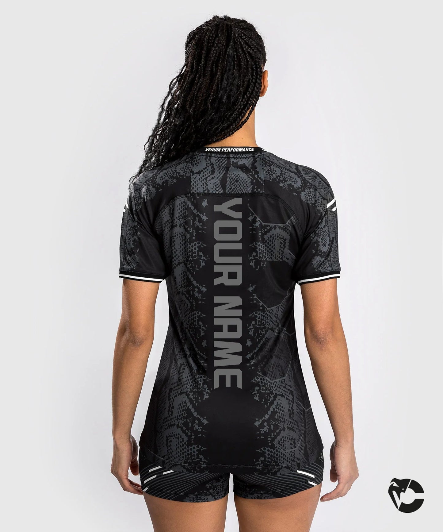 UFC Adrenaline by Venum Authentic Fight Night Camiseta Dry Tech Personalizado para Mujer - Negro