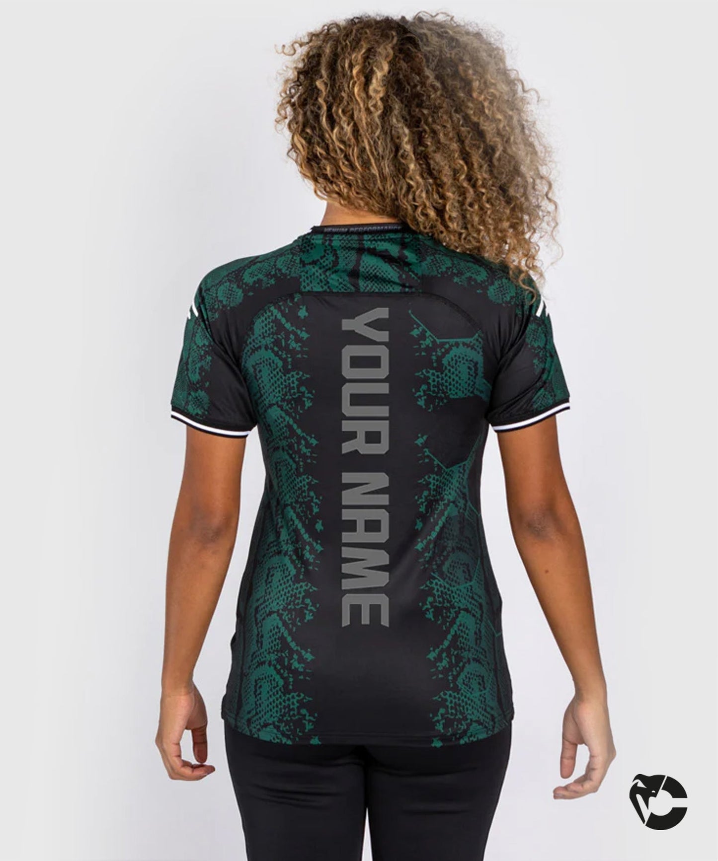 UFC Adrenaline by Venum Personalized Authentic Fight Night Maillot Walkout Mujer - Emerald Edition - Verde/Negro