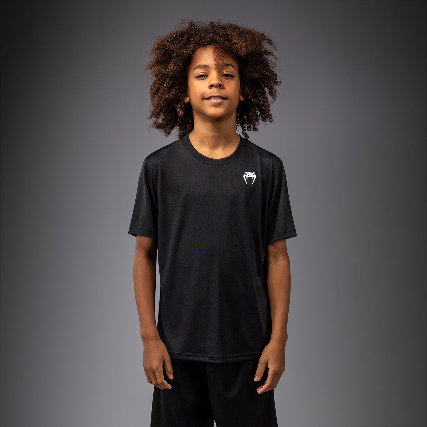 Venum Lineup Camiseta de Rendimiento Manga Corta Para Niños - Negro/Blanco