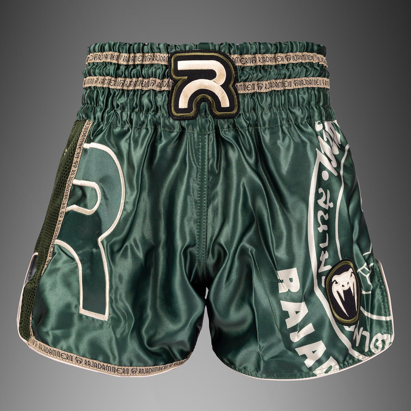 Venum x Rajadamnern Pantalones Cortos Muay Tha - Verde Militar