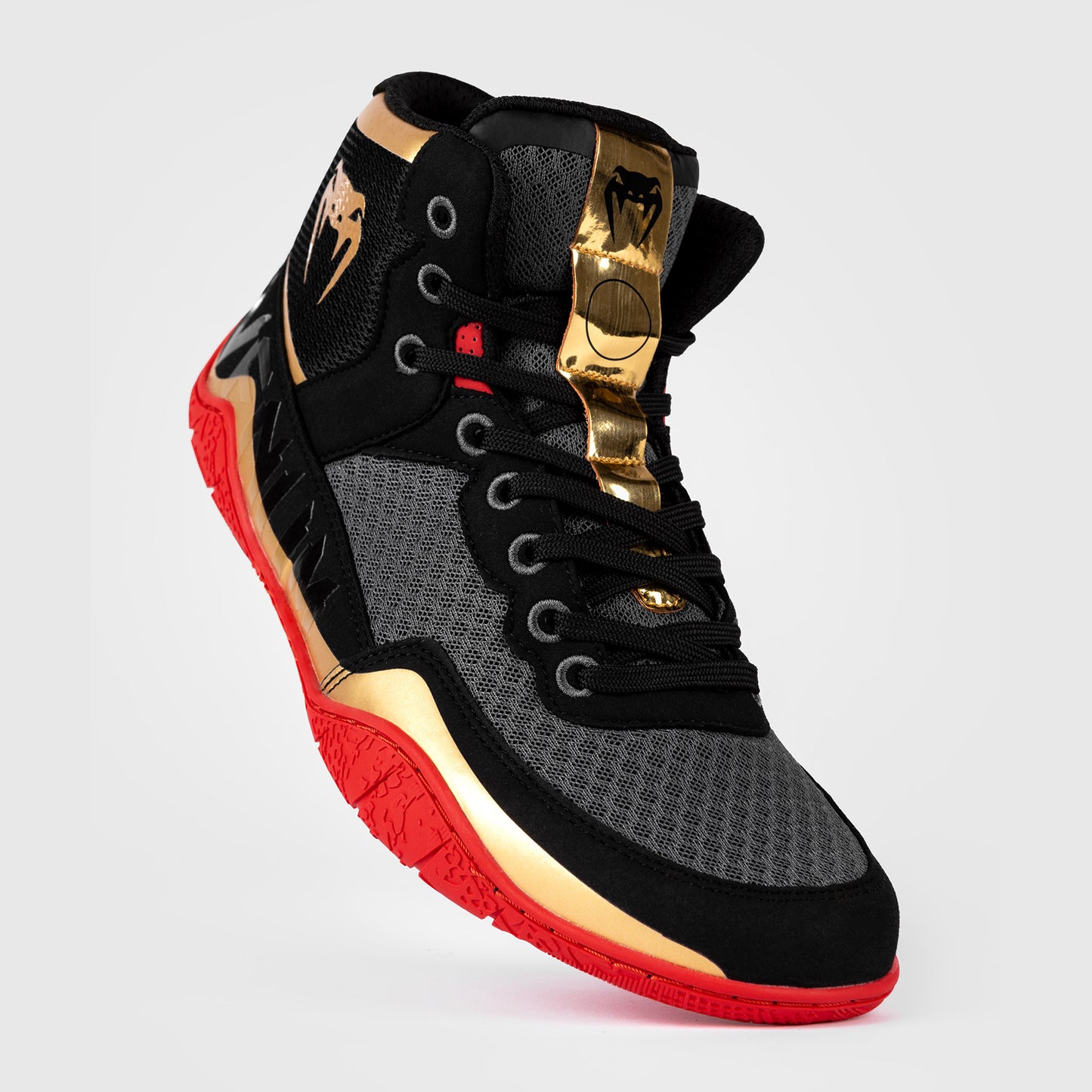 Venum Elite Zapatillas de lucha - Negro/Dorado/Rojo