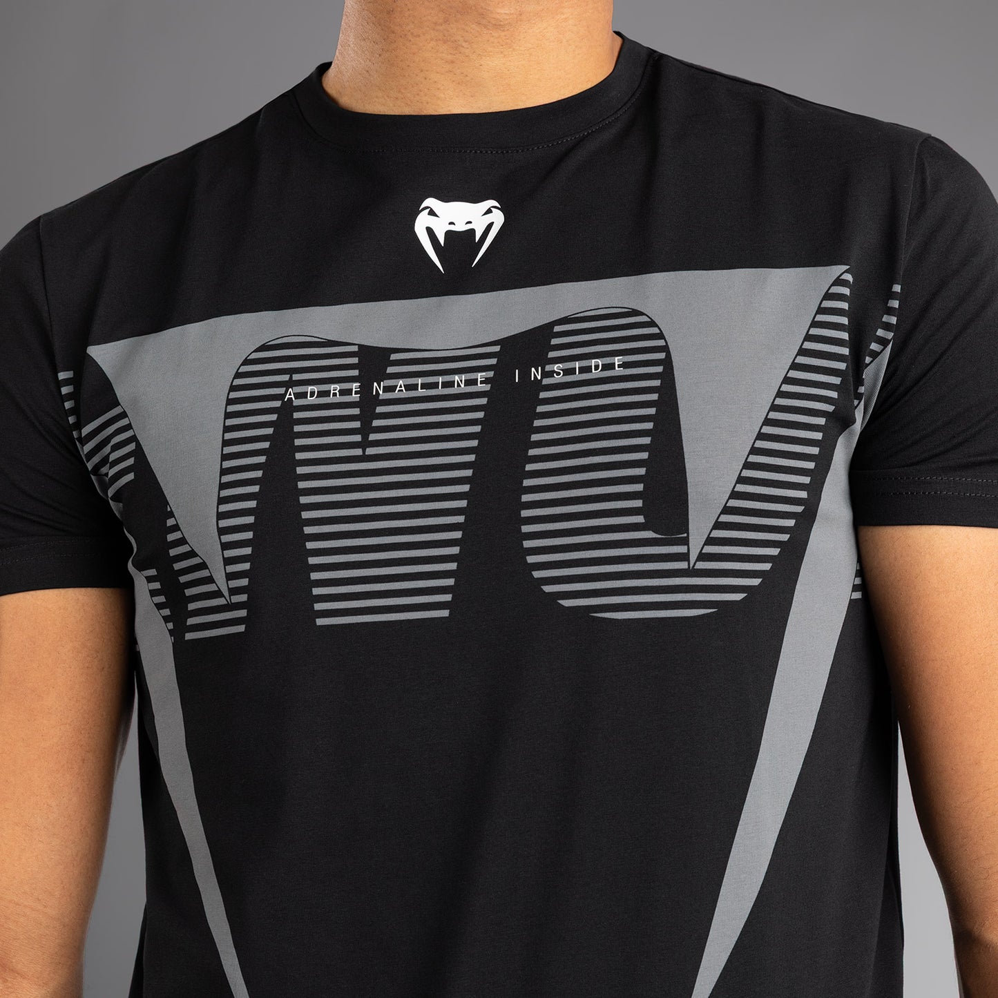 Venum Adrenaline Camiseta – Negro/Gris Plata