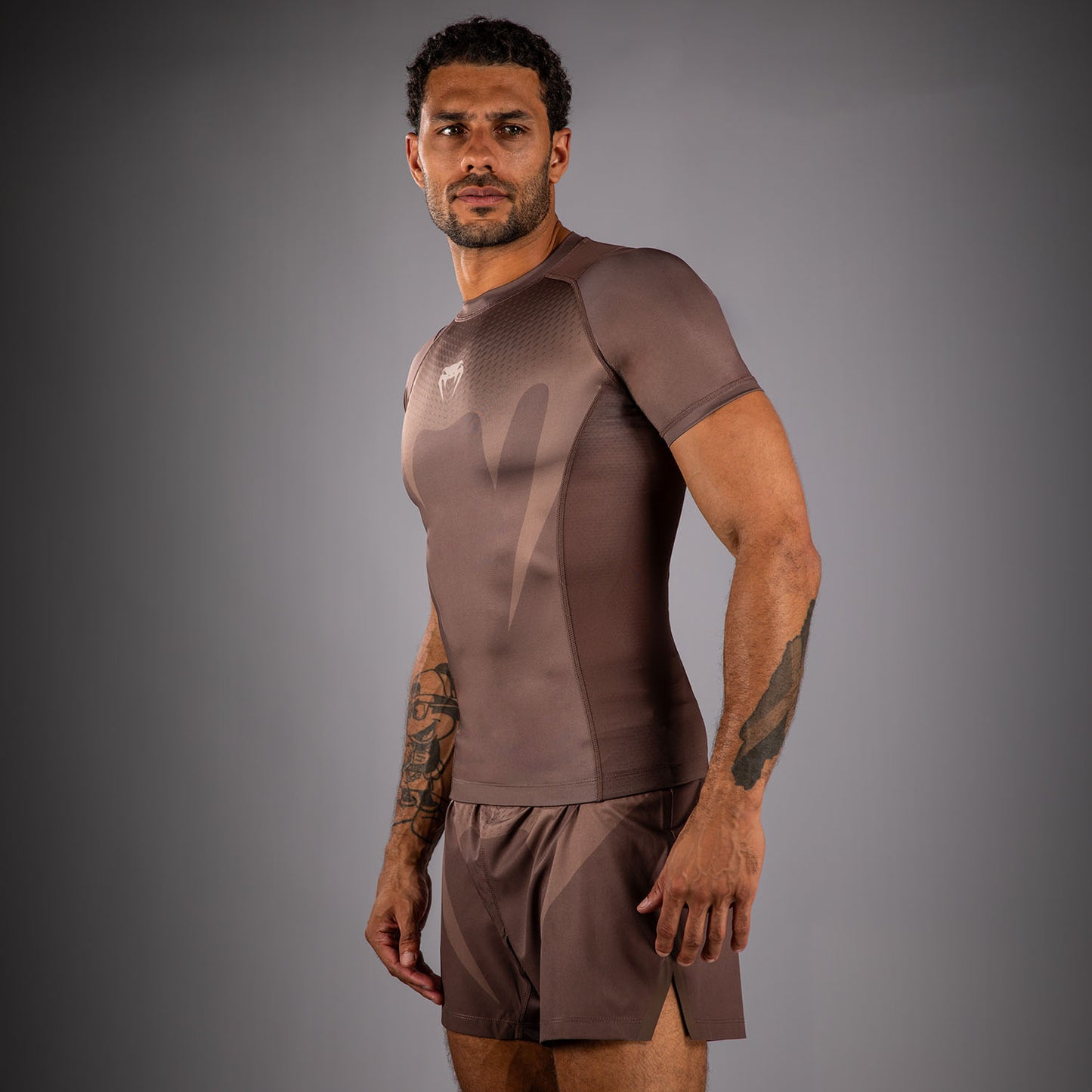 Venum No Gi Rashguards - Marrón Chocolate