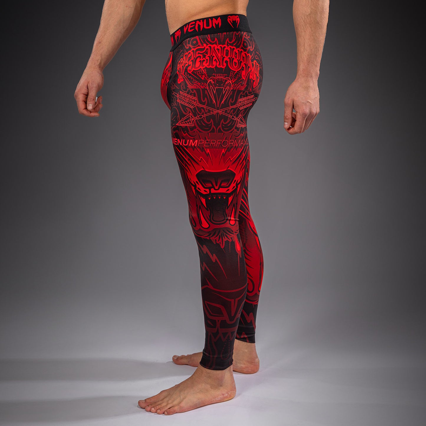 Venum Wolf Atak Spats – Negro/Rojo