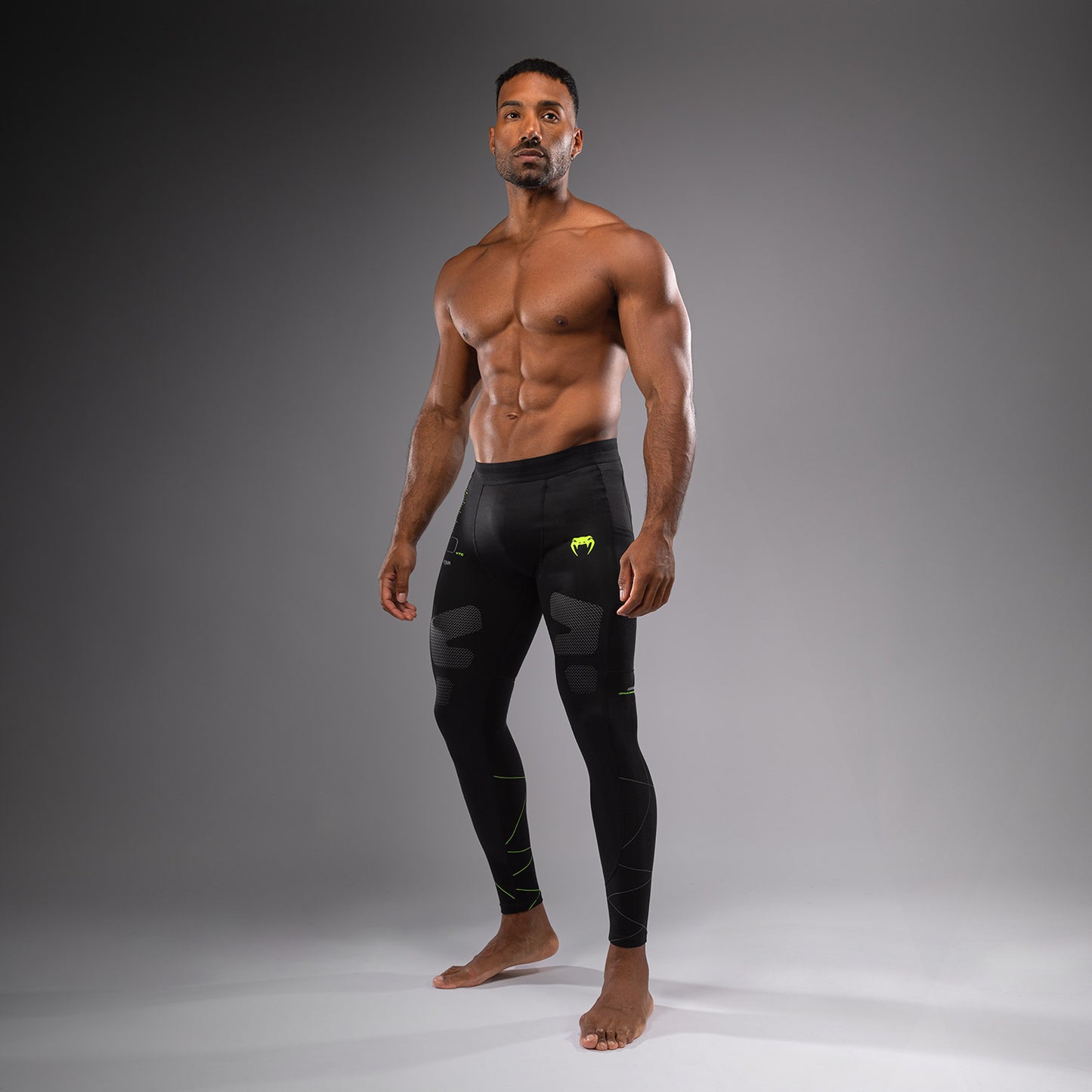 Venum Training Camp 4.0 Spats - Negro/Verde neón