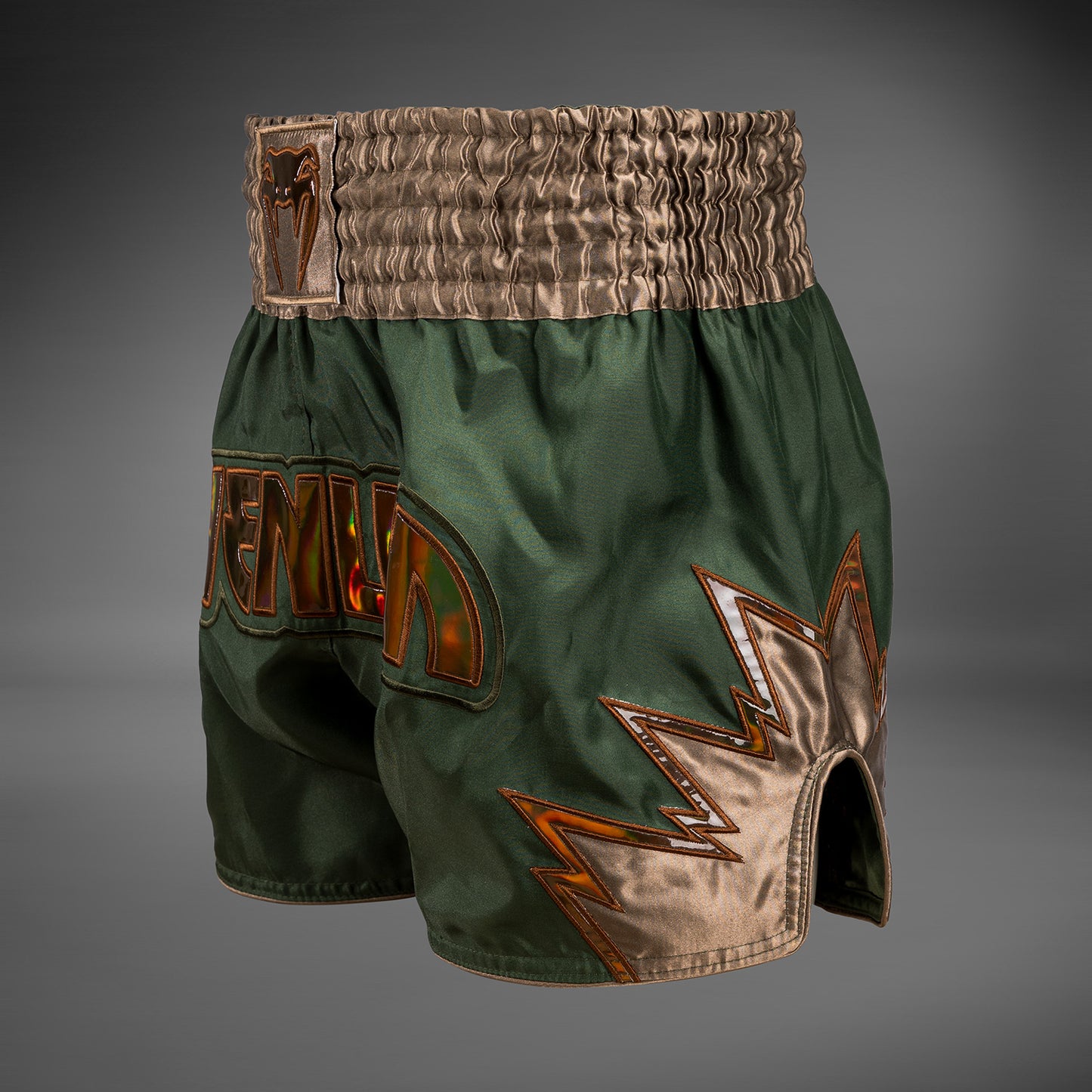 Venum Inferno Pantalones cortos de Muay Thai - Caqui/Bronce