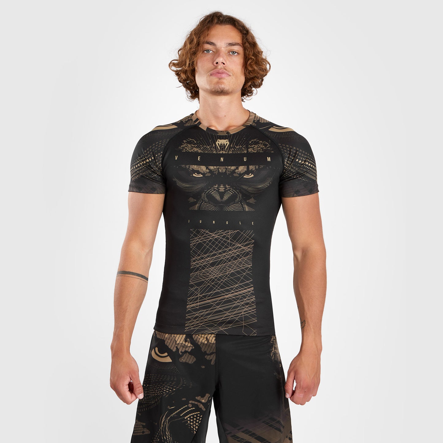Venum Gorilla Jungle Rashguard Manga Corta -  Negro/Arena