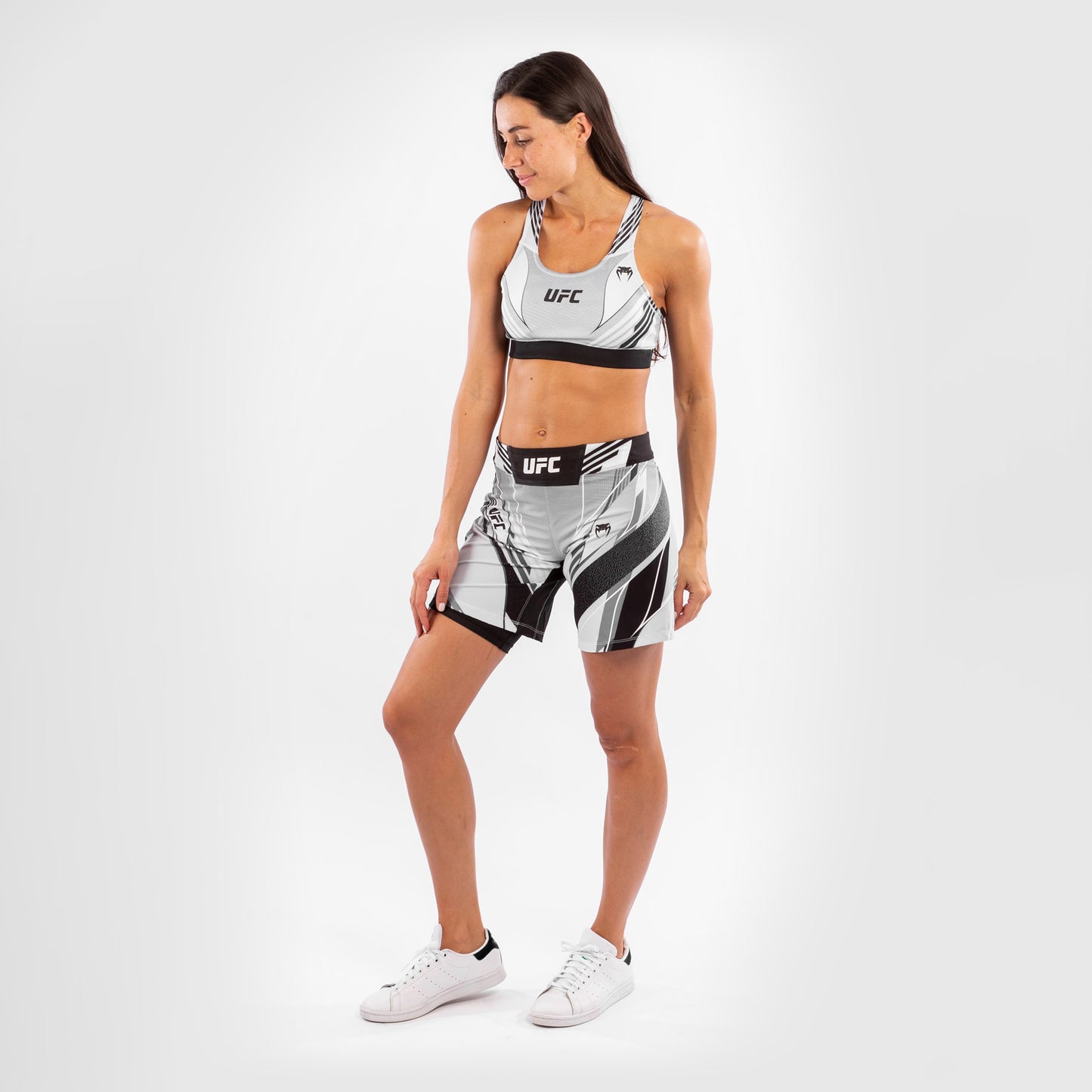 Pantalón De MMA Para Mujer Ufc Venum Authentic Fight Night – Modelo Largo - Blanco