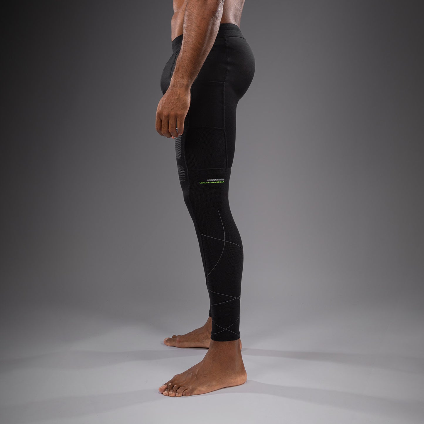 Venum Training Camp 4.0 Spats - Negro/Verde neón