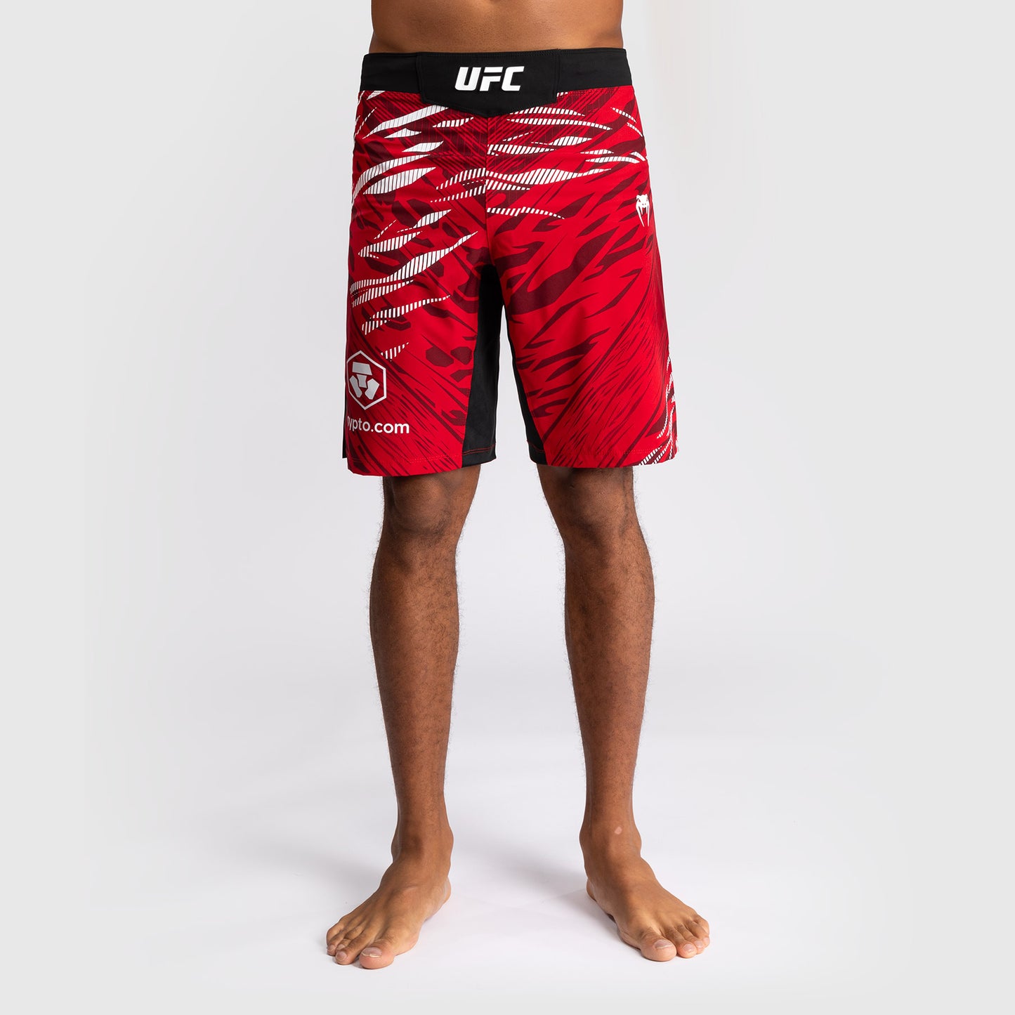 UFC Fusion by Venum Personalizados Authentic Fight Night Shorts de Lucha para Hombre - Ajuste Largo - Rojo
