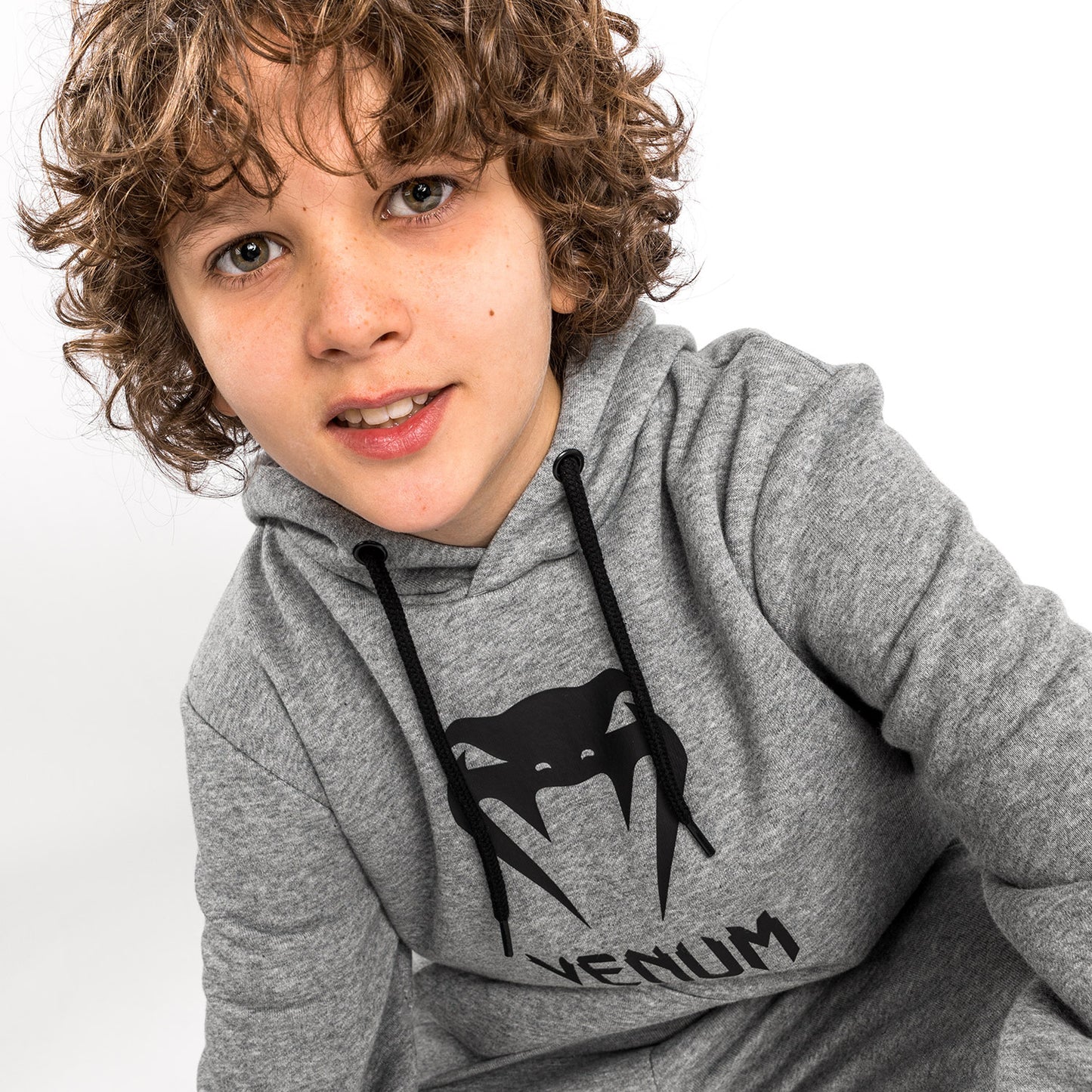 Sudadera con capucha Venum Classic - Para Niños - Gris Jaspeado Claro