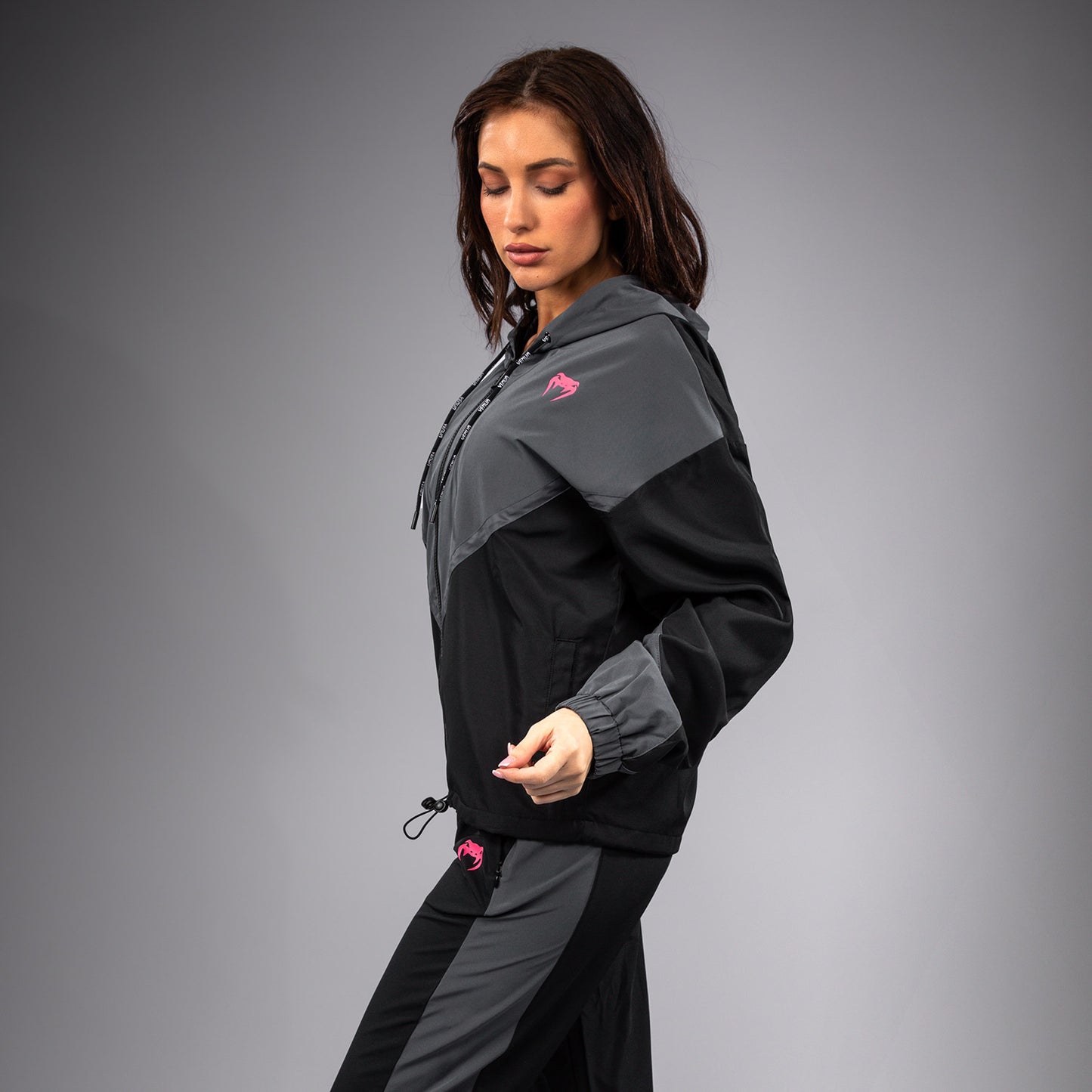 Venum Tactical XT Chaqueta de chándal para mujer - Negra/Gris Tormenta