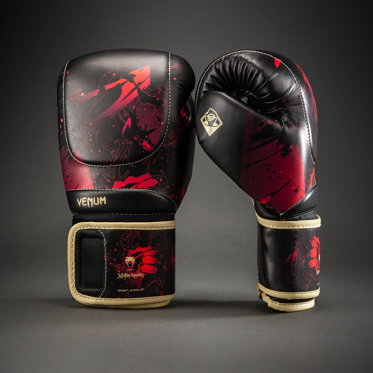 Jujutsu Kaisen x Venum Itadori Impact Evo Guantes de Boxeo – Negro/Rojo