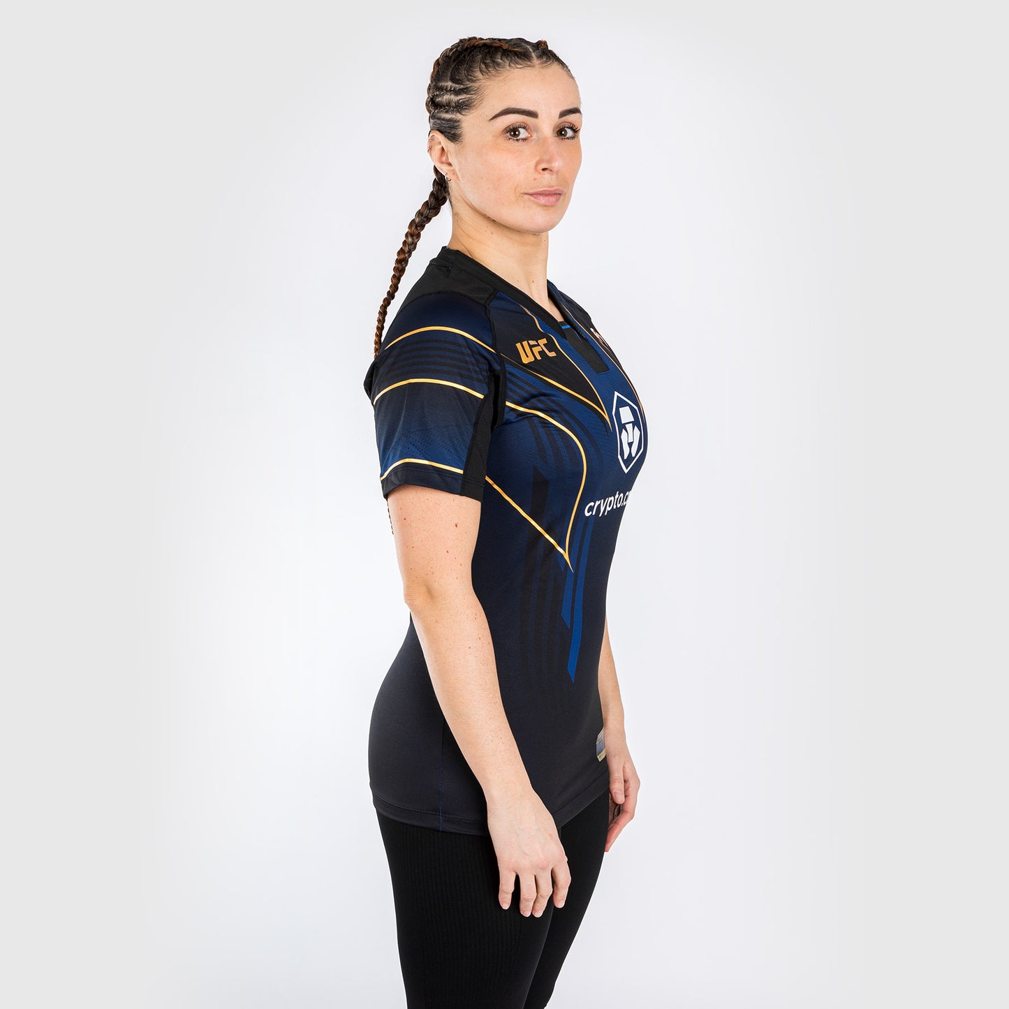 Camiseta UFC Venum personalizada Authentic Fight Night 2.0 para mujer - Midnight Edition - Champion