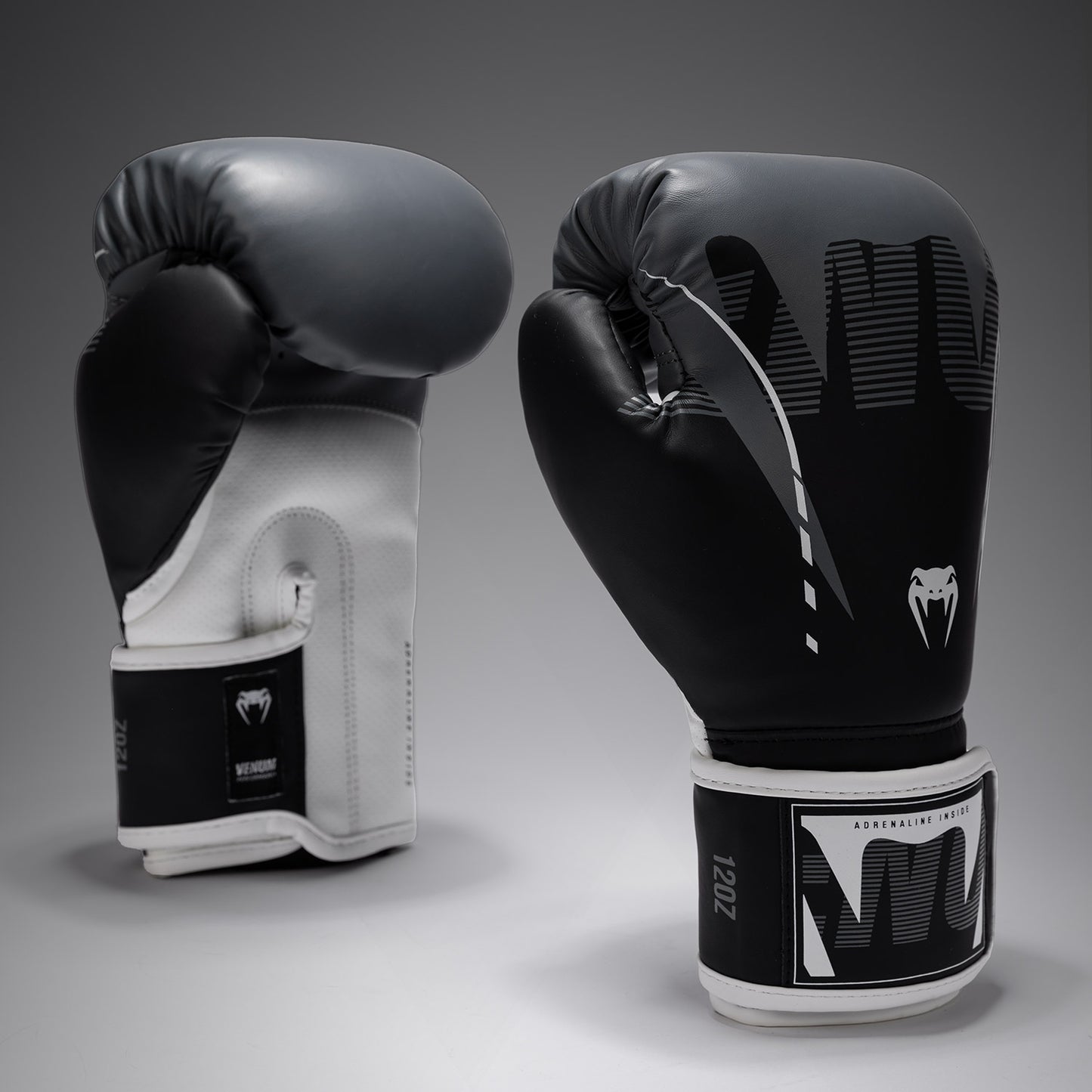 Venum Adrenaline Guantes de Boxeo – Negro/Gris Plateado
