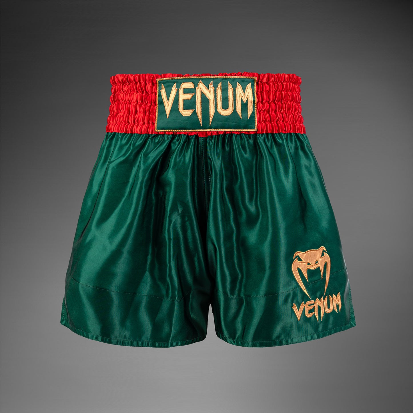 Venum Classic Pantalones Cortos de Muay Thai- Verde Bosque