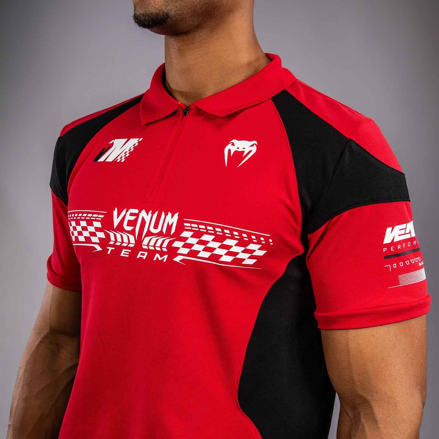 Venum Motorsport Polo de Algodón - Rojo de Corredor