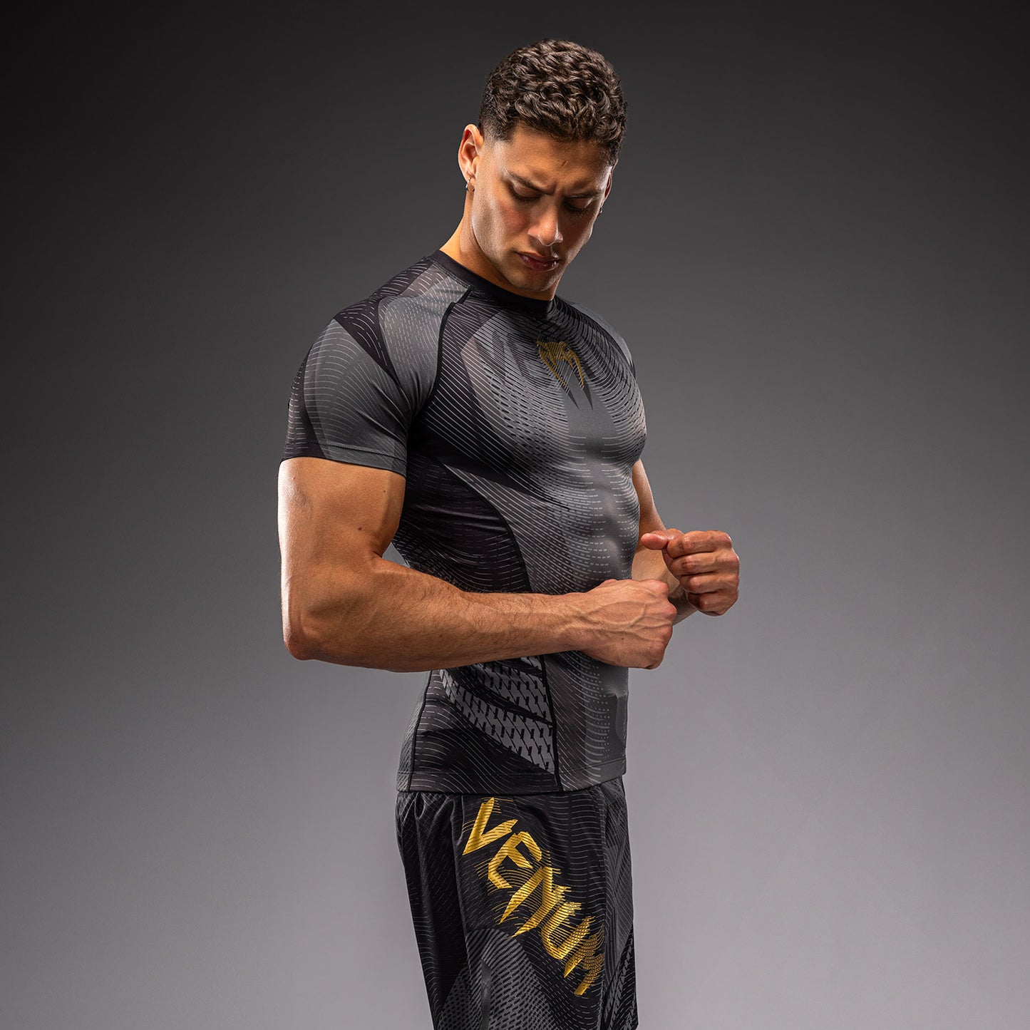 Venum Galactic 3.0 Rashguard Manga Corta - Negro/Oro