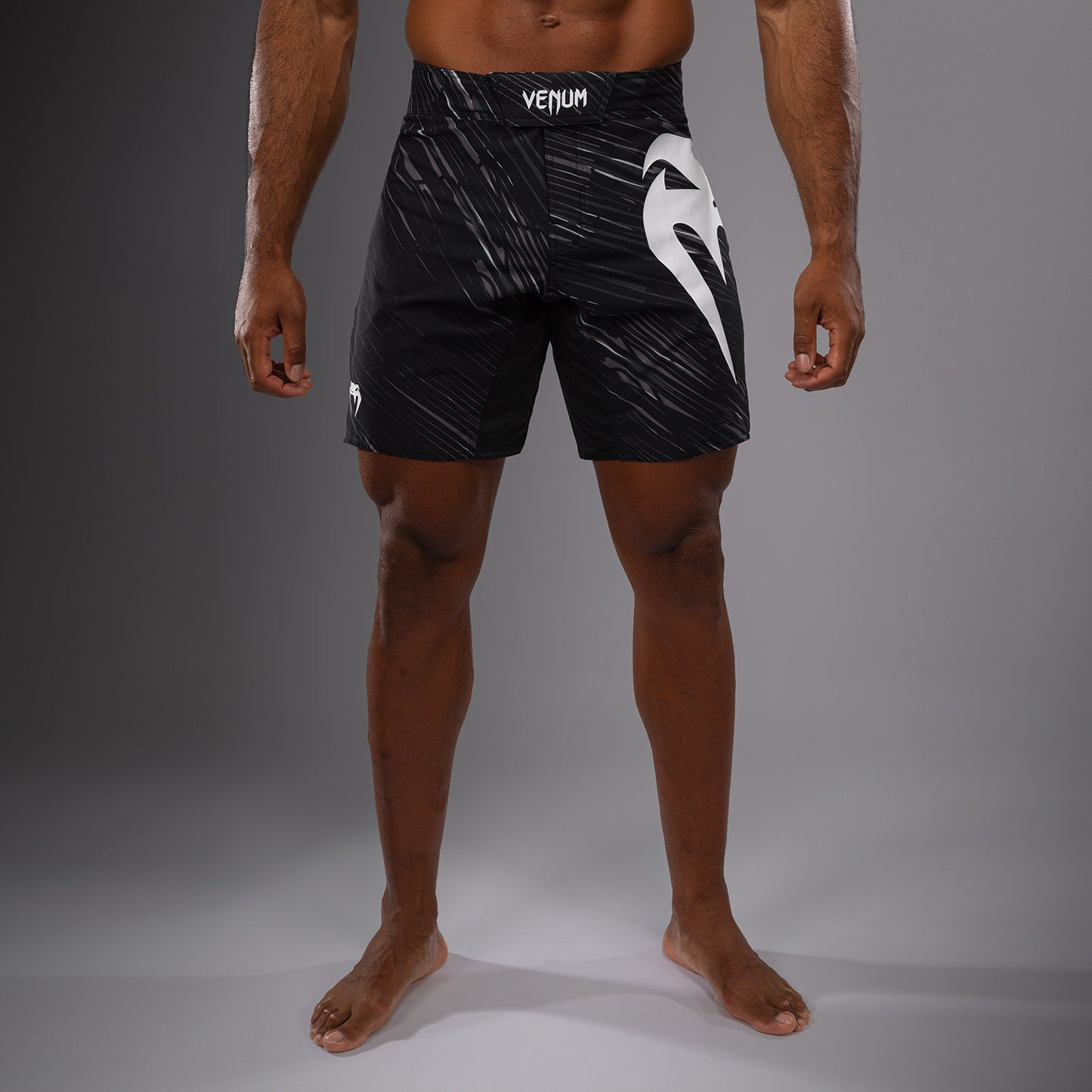 Venum Rapid Light Pantalones de Lucha - Negro/Gris Tormenta