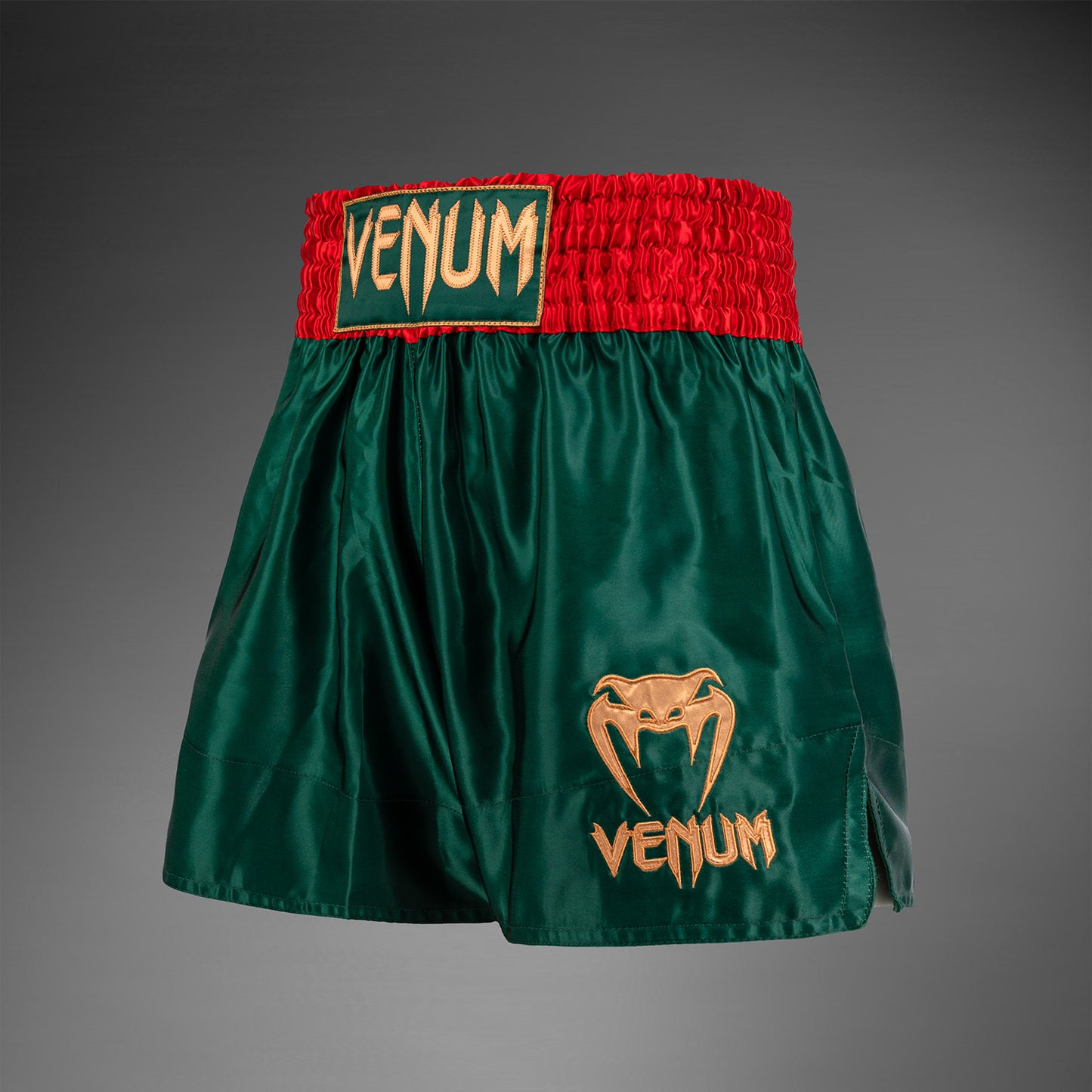 Venum Classic Pantalones Cortos de Muay Thai- Verde Bosque