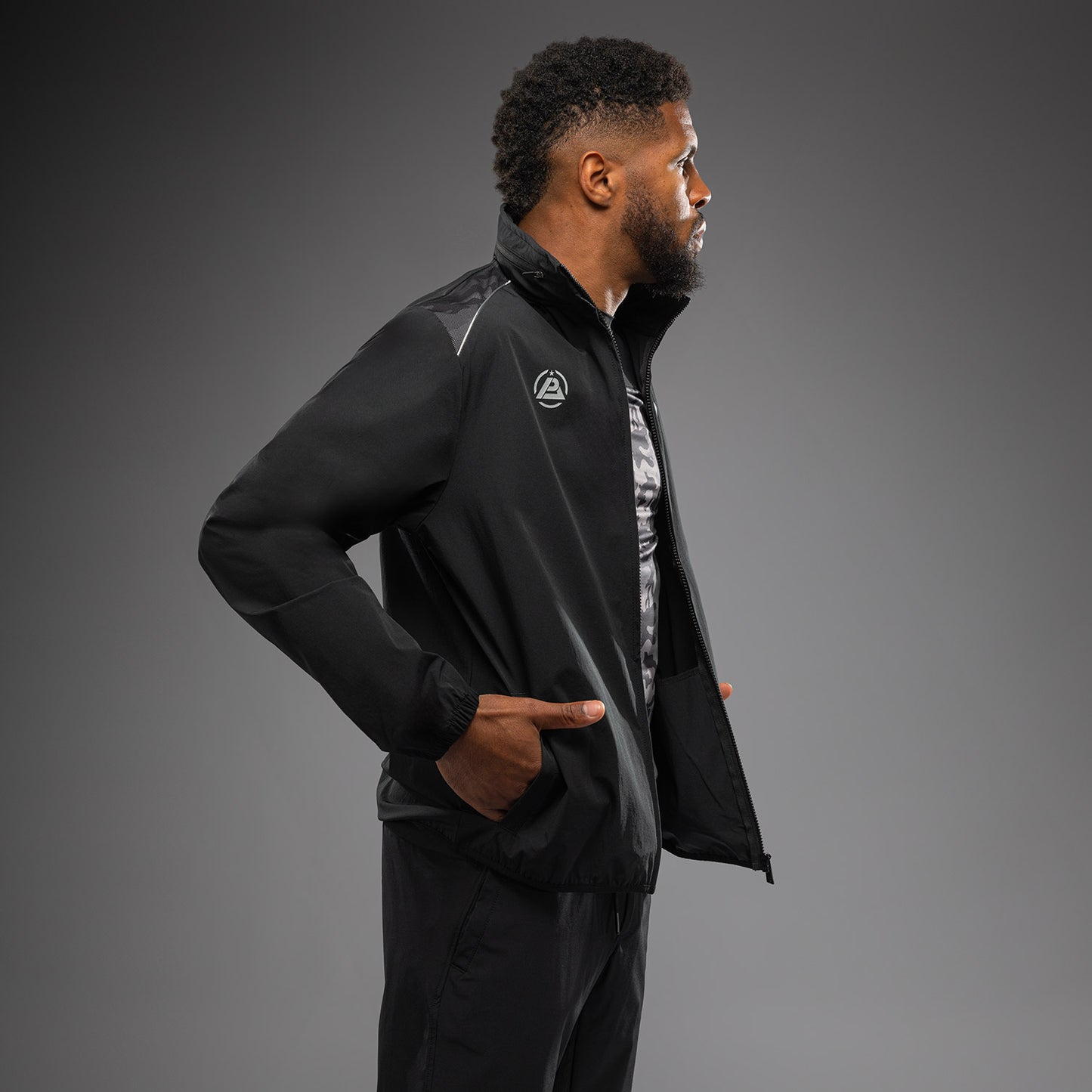Venum x Polaris Chaqueta de Pista - Negro/Gris Tormenta