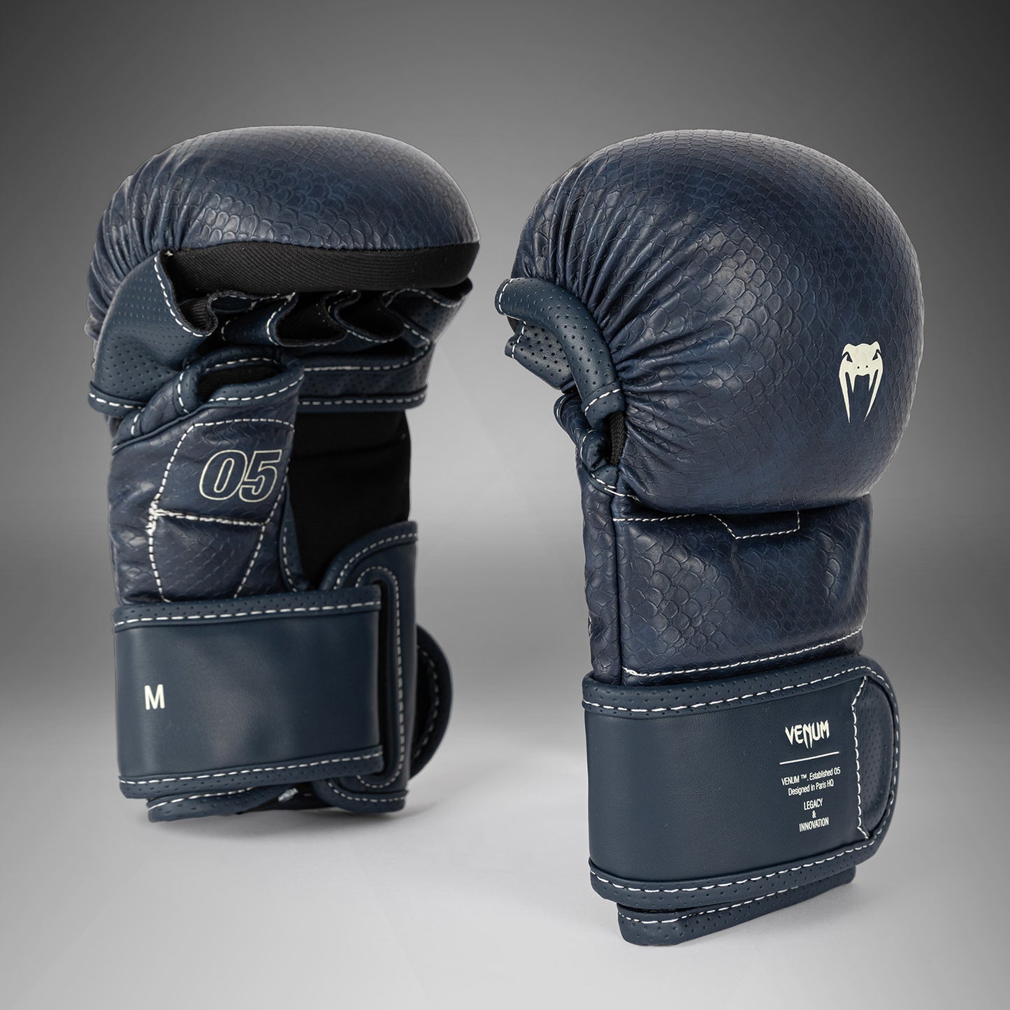 Venum Impact Evo Scales Guantes de Sparring MMA – Azul Medianoche