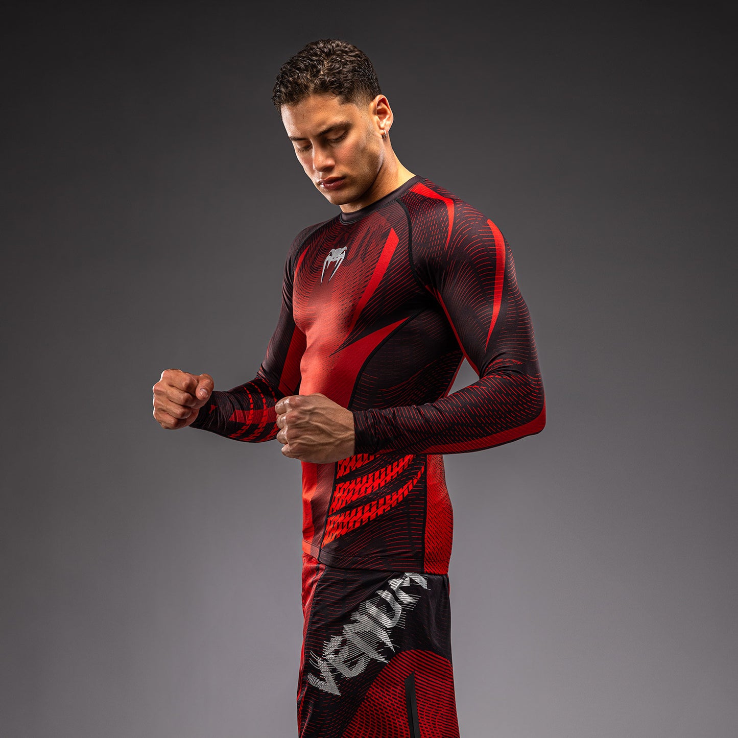 Venum Galactic 3.0 Rashguard Manga Larga - Rojo/Plata