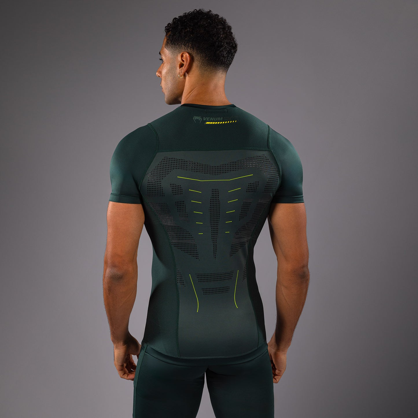 Venum Technical 3.0 Camiseta de Manga Corta Rashguard - Verde Bosque